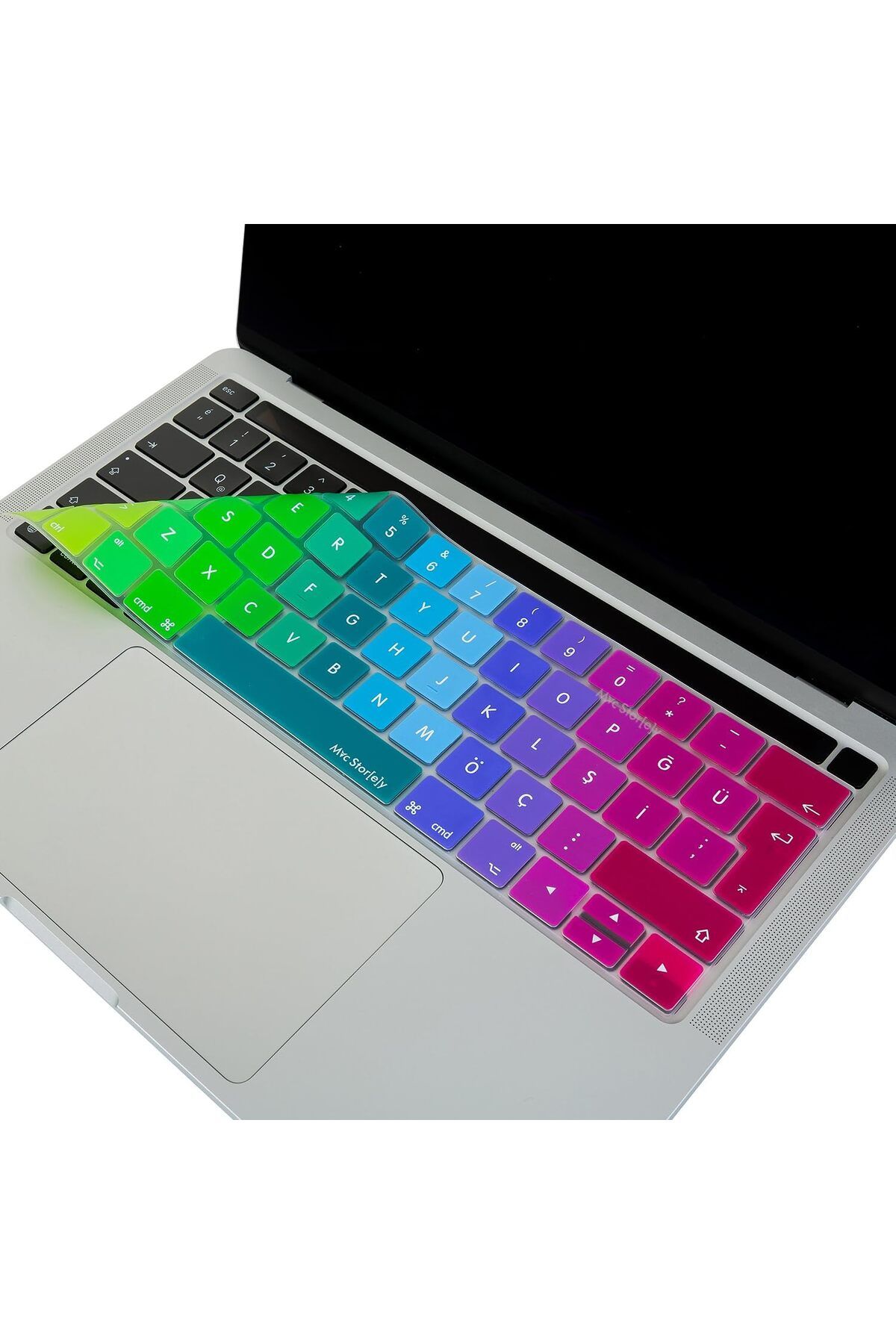 KDROĞLU GEÇMEZ Macbook Pro Klavye Koruyucu Türkçe Q A1706 A1989 A2159 A1707 A1990 ile Uyumlu Dazzle Pembe