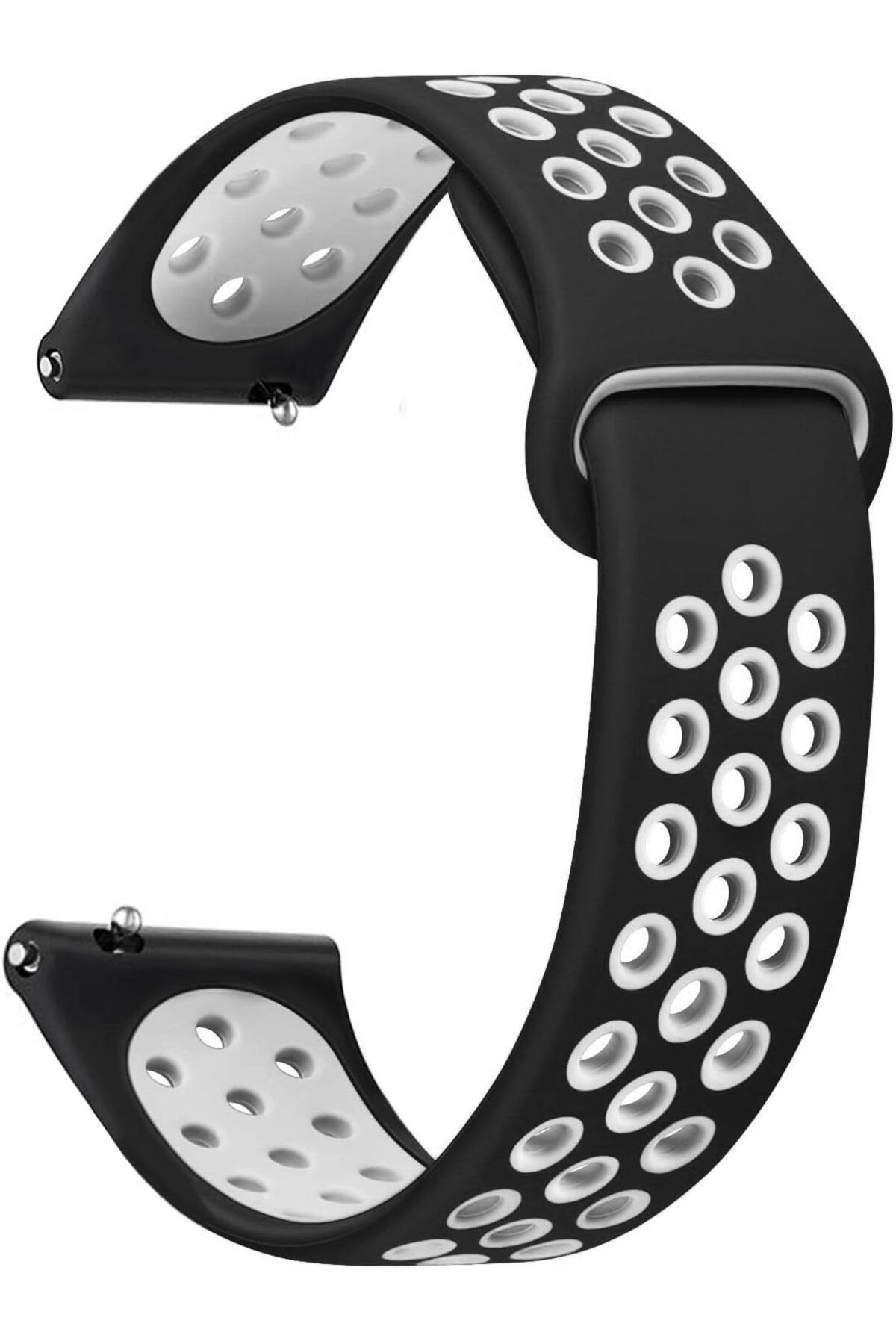 KDROĞLU KDROGLU Garmin Venu 2 Plus için Kordon Rainbow Sport Band Siyah Beyaz New Desing 1109836