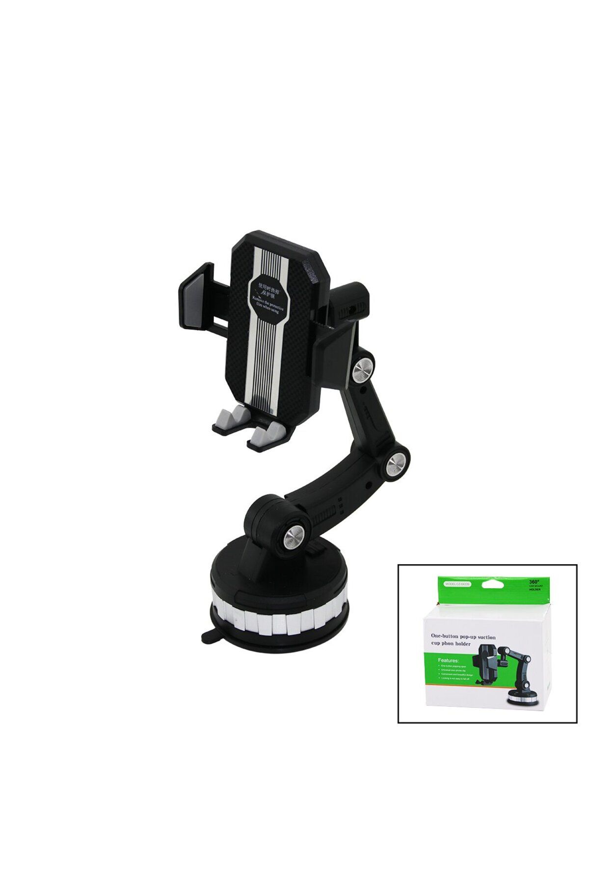KDROĞLU KDROGLU OTO- ARAÇ TELEFON- BARDAK TUTUCU VANTUZAKROBAT- 3 EKLEMLİ AYAR - 360° New Desing 1109836