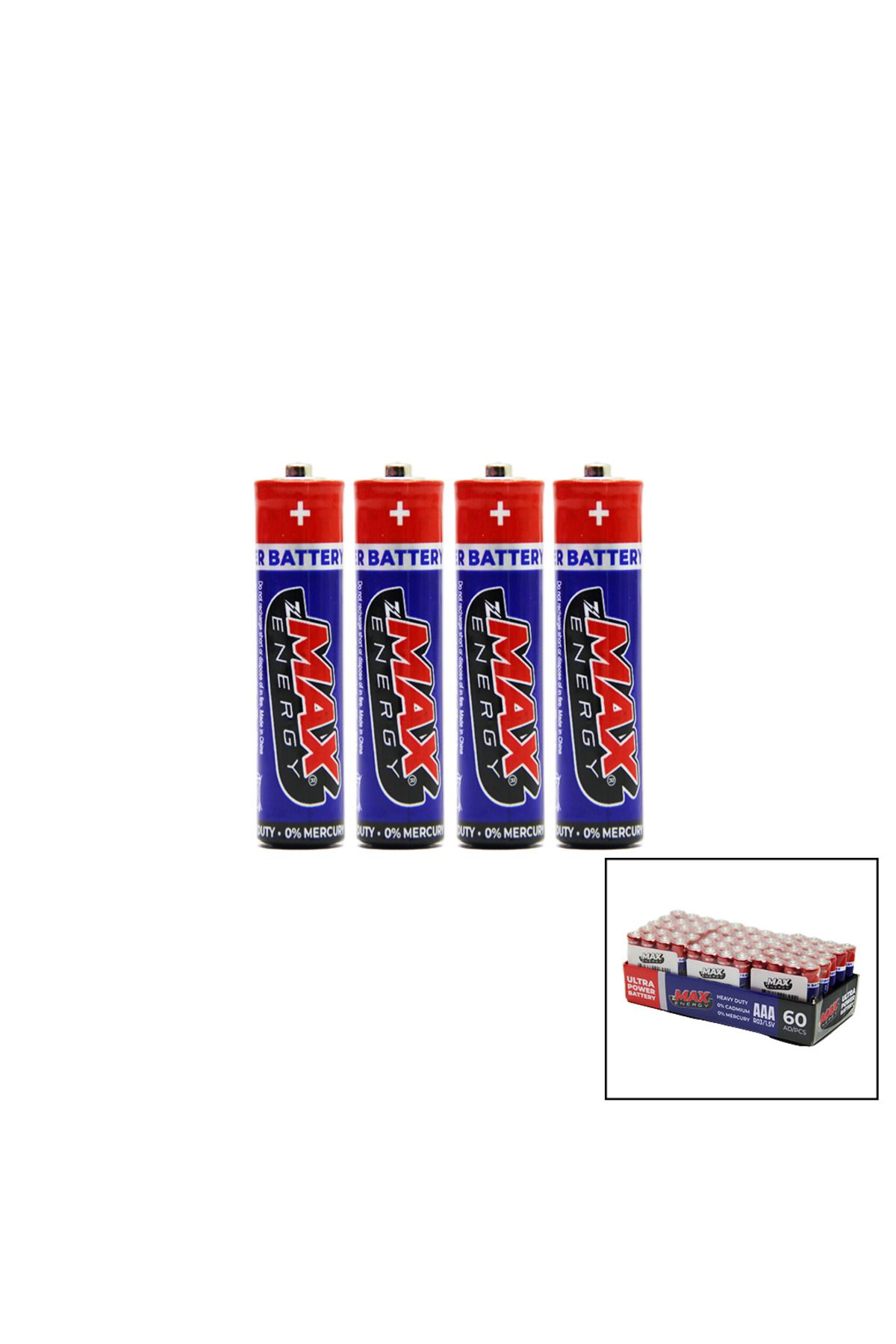 KDROĞLU KDROGLU MAX ENERGY MAX-0637 PVC İNCE PİL 60 PARÇA New Desing 1109836