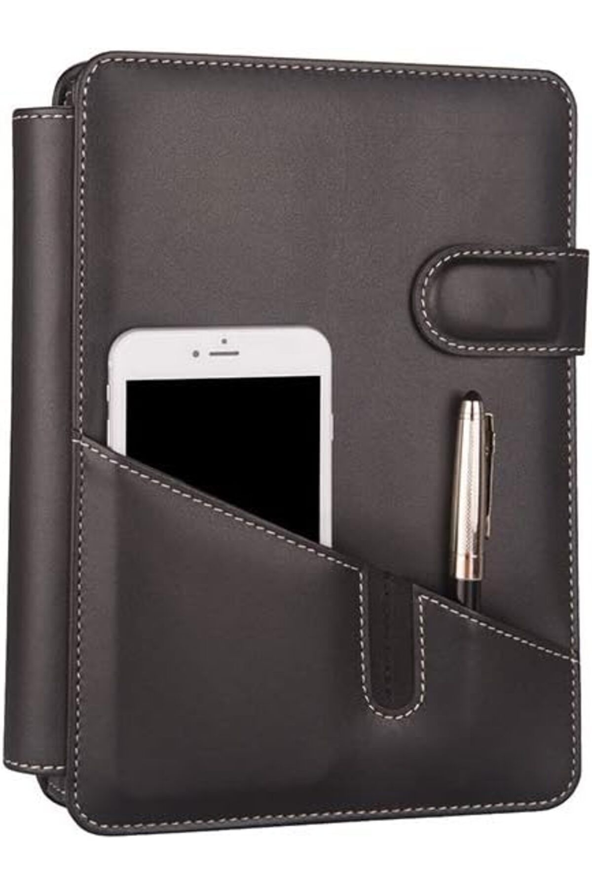 KDROĞLU KDROGLU 5281 Ajanda Tarihsiz Çizgili 17x24 Ajanda Defter 160 Yaprak Ivory Kağıt Suni Deri Telefon