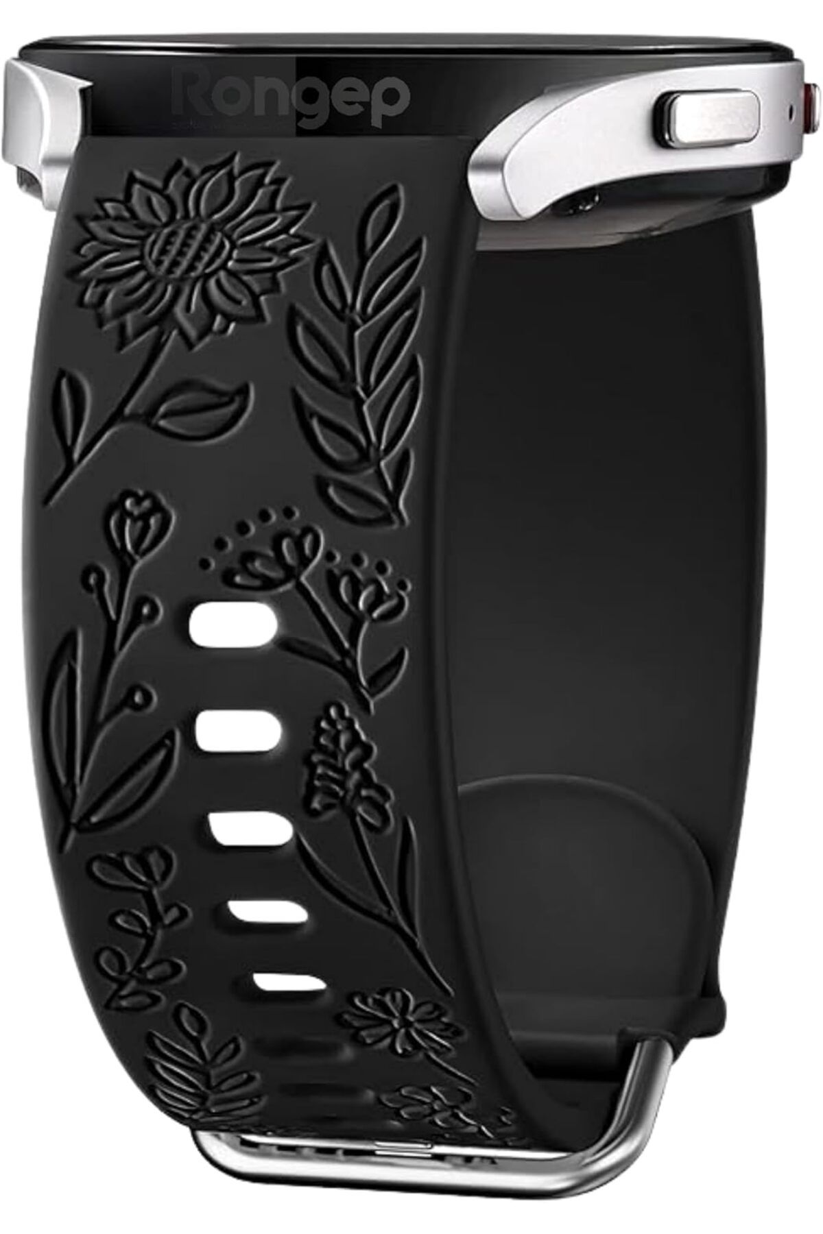 KDROĞLU KDROGLU Ayçiçeği Motifli 20mm Silikon Kordon Uyumlu Galaxy Watch FE/7/6/5/4 Serisi için Yumuşa