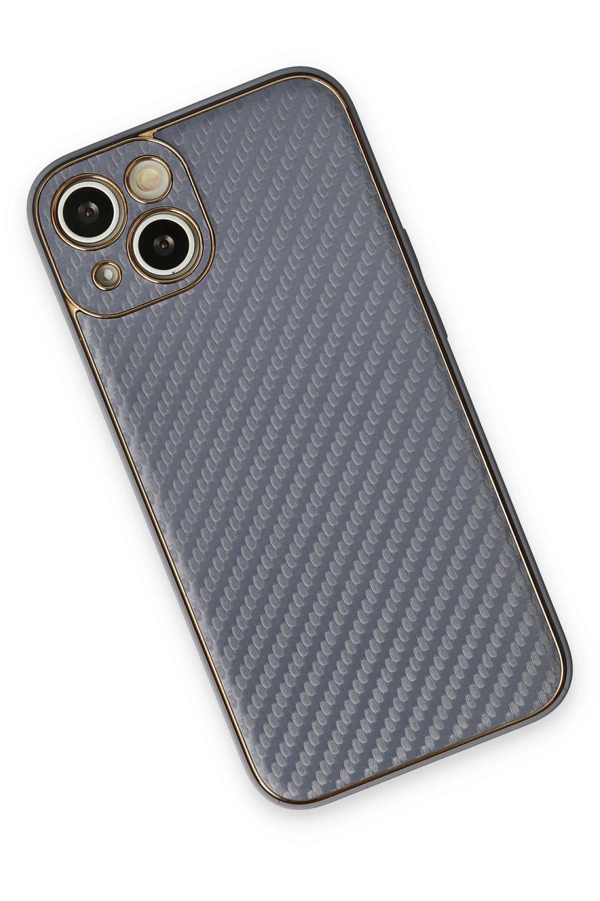 NewFace iPhone 13 Kılıf Coco Karbon Silikon - Gri BSTMY