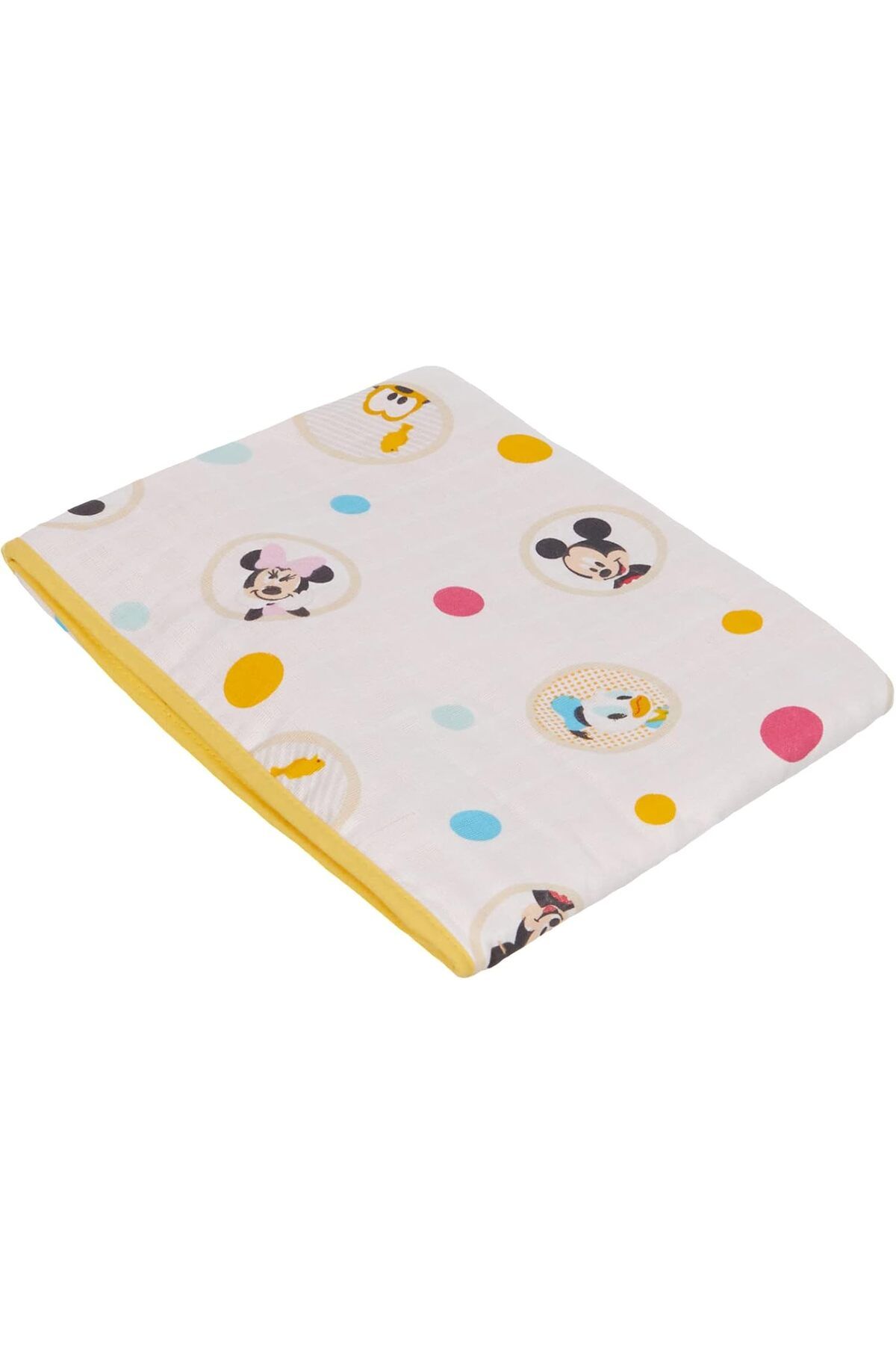 KDROĞLU KDROGLU Mickey Lisanslı Karakter Baskılı%100 Pamuk Bebek Battaniye, Çok Renkli, 90x110 cm New De