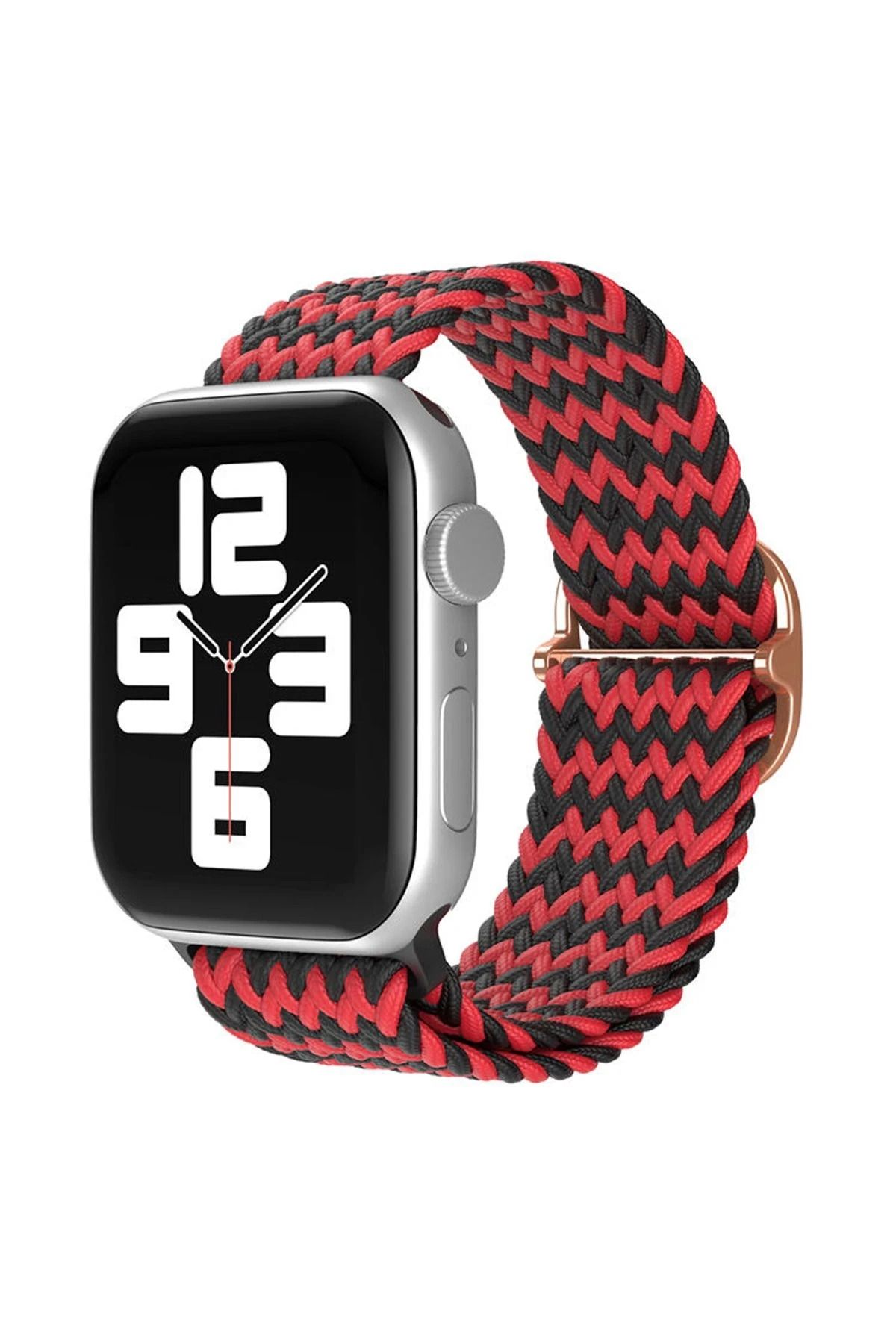 NewFace Apple Watch 42mm Star Kordon - Zigzag Kırmızı-Siyah BSTMY