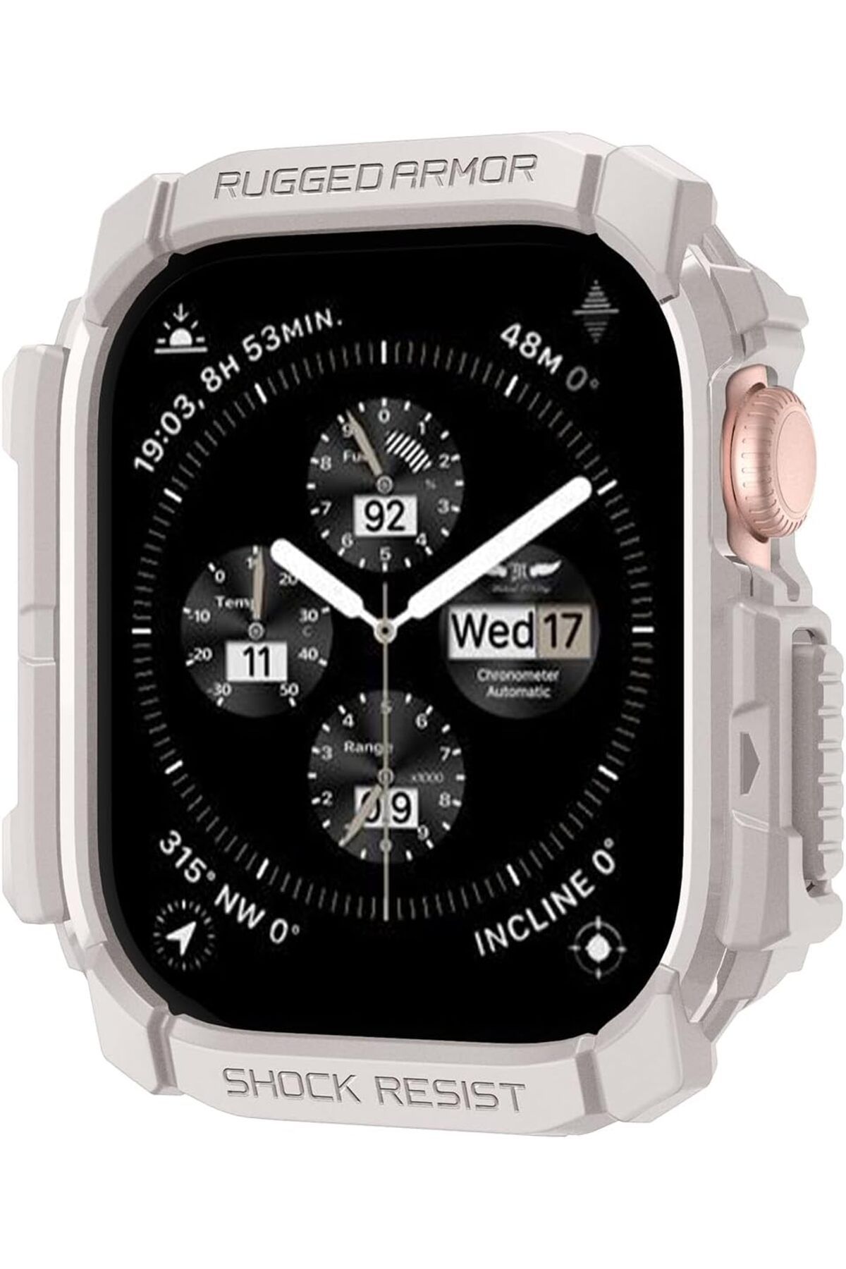 KDROĞLU KDROGLU Watch 46mm Seri 10 Kılıf Rugged Armor Dune Beige - ACS08600 New Desing 1109836