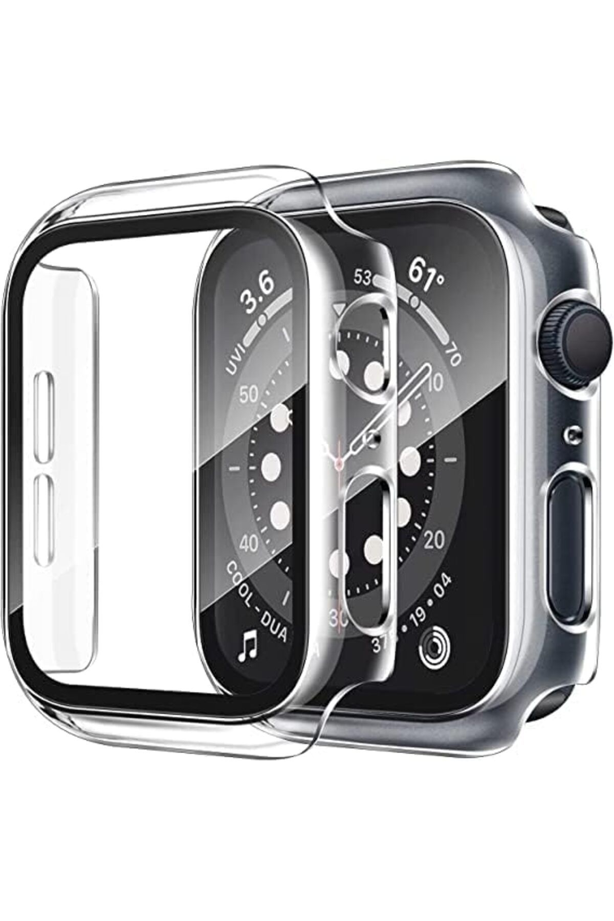 KDROĞLU KDROGLU Trend Watch 1/2/3/4/5/6 Seri 41 mm Ekran Koruyucu ve Kılıf Bir Arada Tam Koruma (Şeffaf)