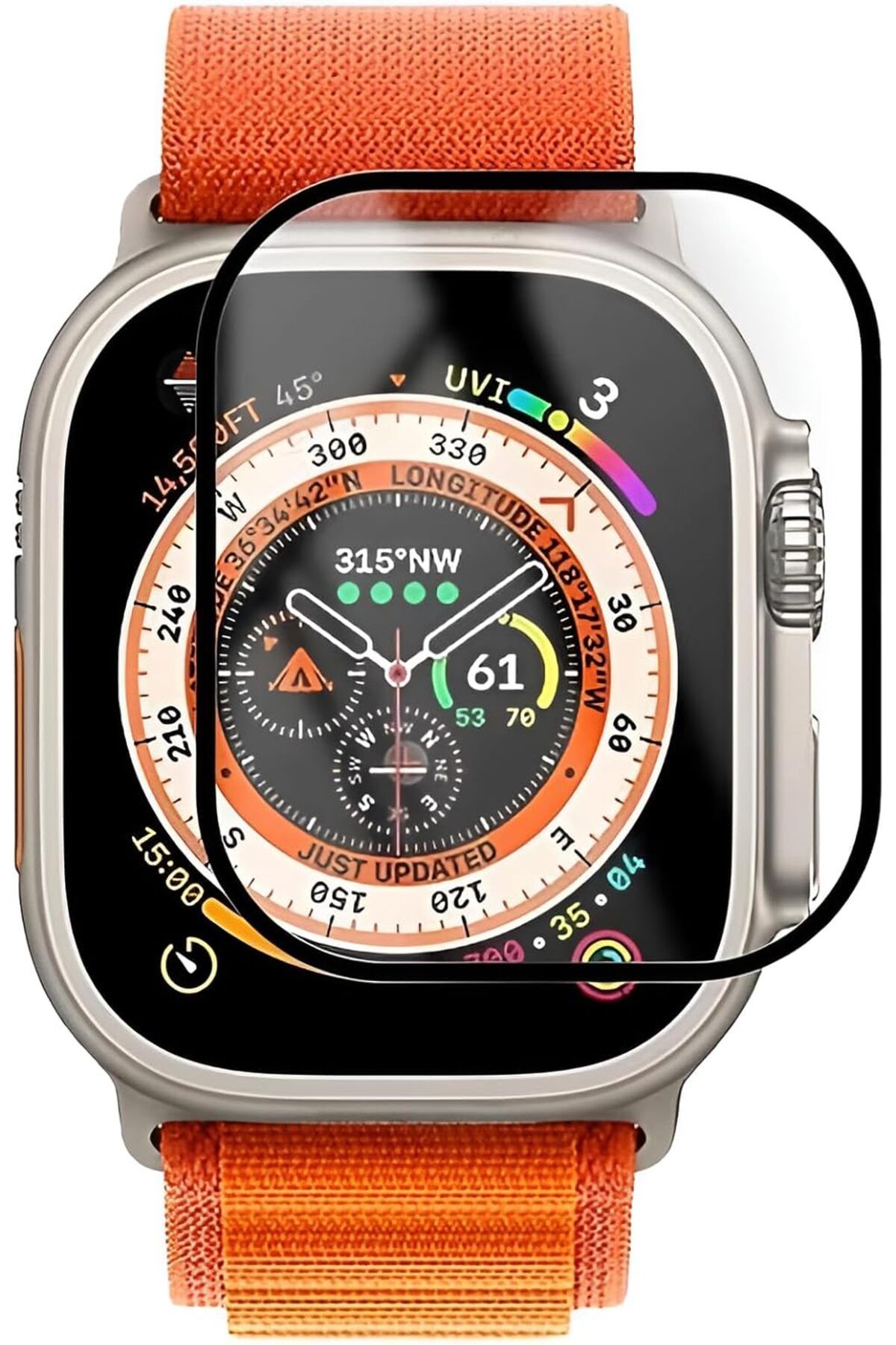KDROĞLU KDROGLU Watch Ultra ile Uyumlu 49mm için Cam Ekran Koruyucu Darbelere ve Çizilmelere Karşı Dayan