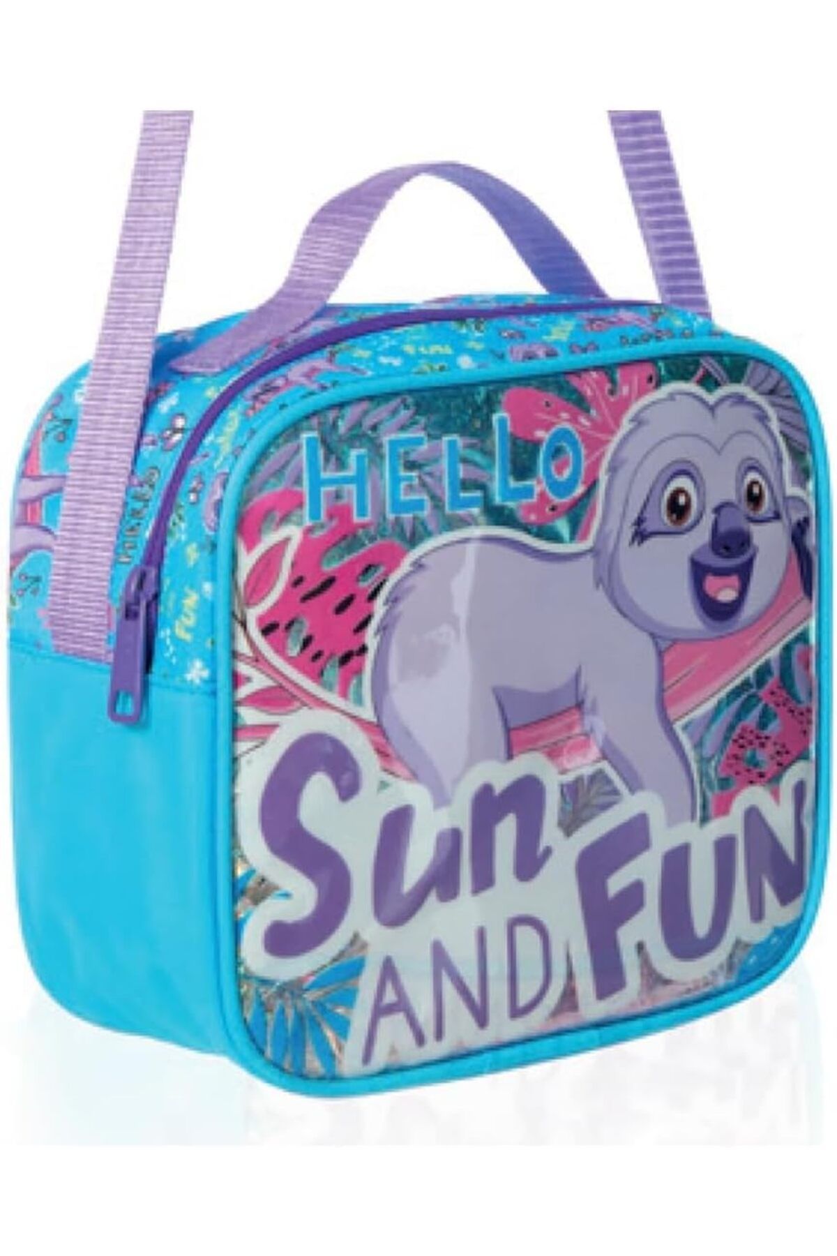 KDROĞLU Kids Beslenme Çantası, Hello Sloth, PVC New Desing 1109836