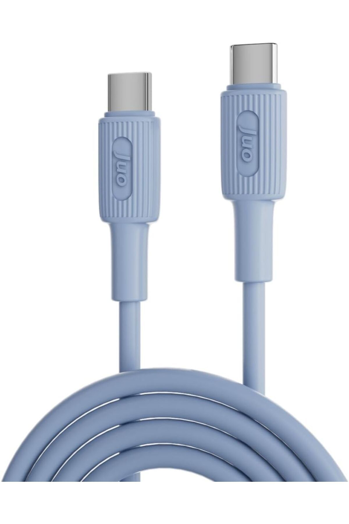 KDROĞLU KDROGLU 60W USB Type-C to Type-C Silikon Hızlı Şarj ve Data Kablosu Mavi 1 Metre New Desing 11098