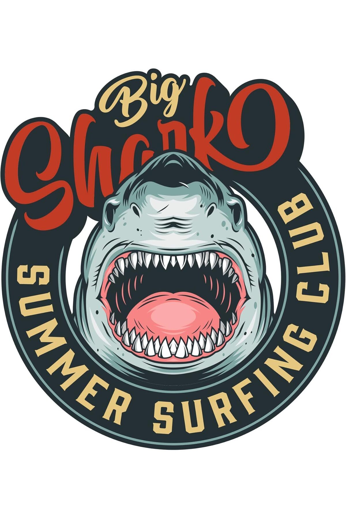 KDROĞLU KDROGLU Aksesuar Off Road Camping Adventure Kamp Shark Köpek Balığı Off Road Sticker 14 x 12,5 c