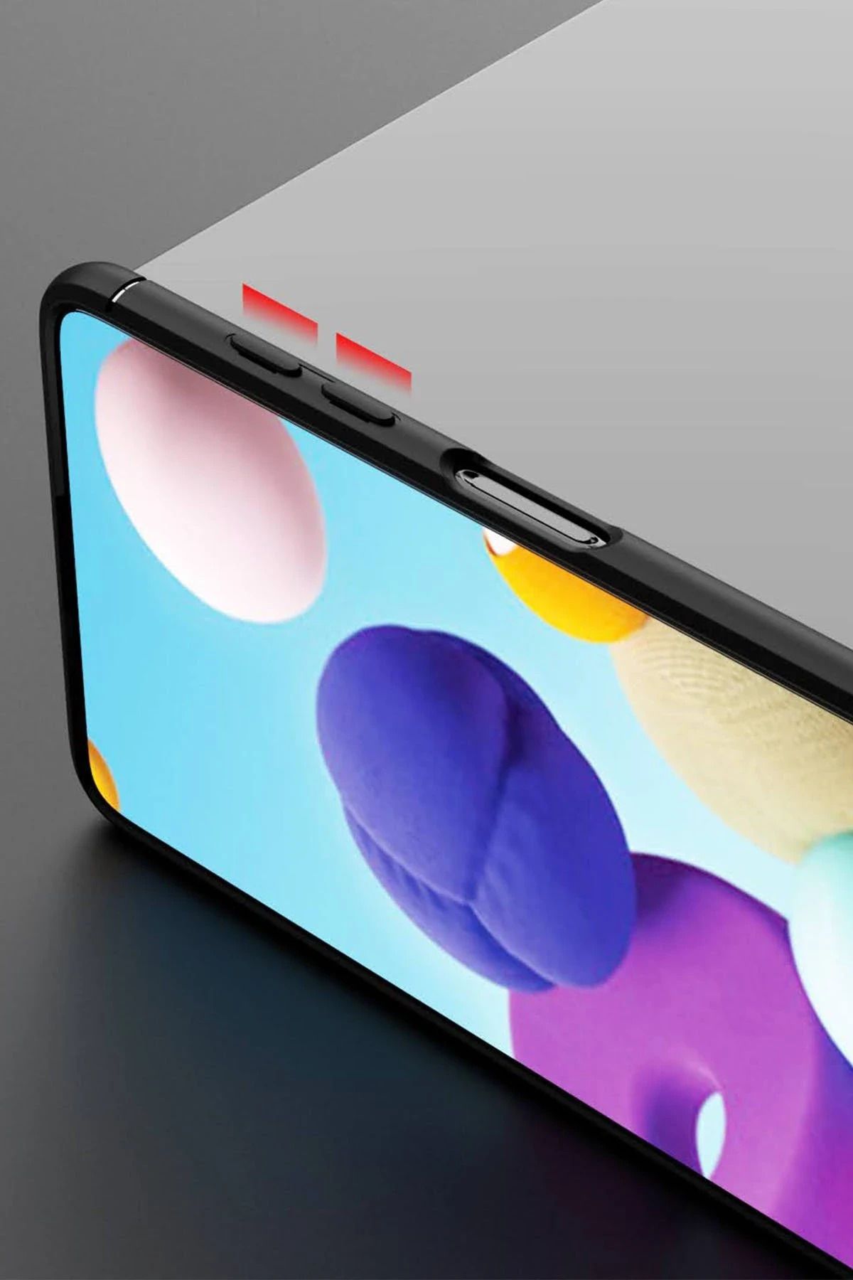 NewFace Samsung Galaxy M51 Kılıf Range Yüzüklü Silikon - Kırmızı BSTMY