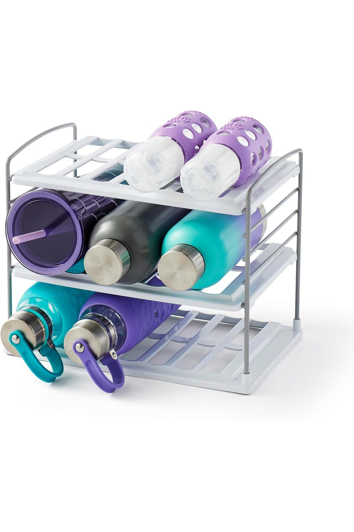 STOREMAX ysstorex UpSpace Şişeler İçin Dolap Düzenleyici, Ayarlanabilir, 3 Raflı, Beyaz StarColxlection