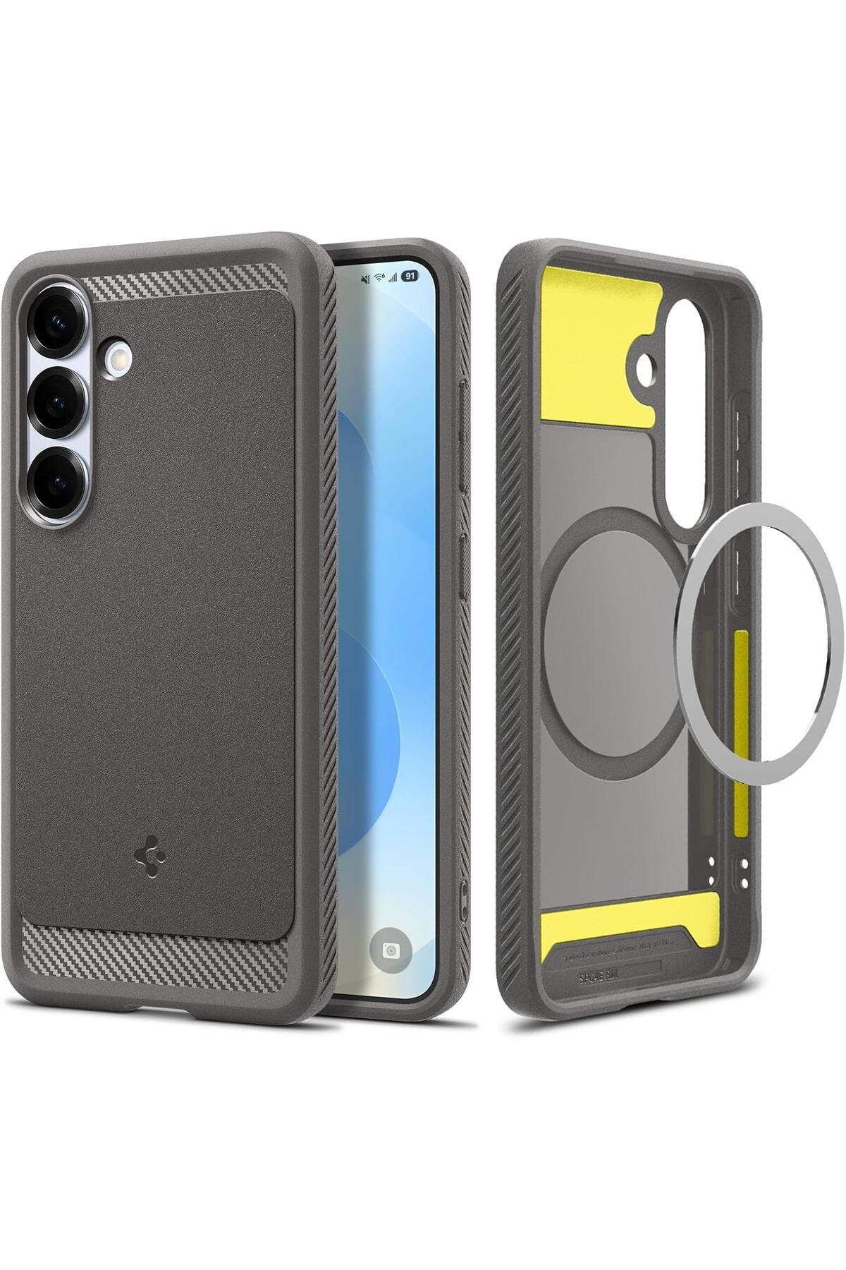 KDROĞLU KDROGLU Galaxy S25 Plus Kılıf Rugged Armor MagFit özellikli Marble Gray - ACS08978 New Desing 110