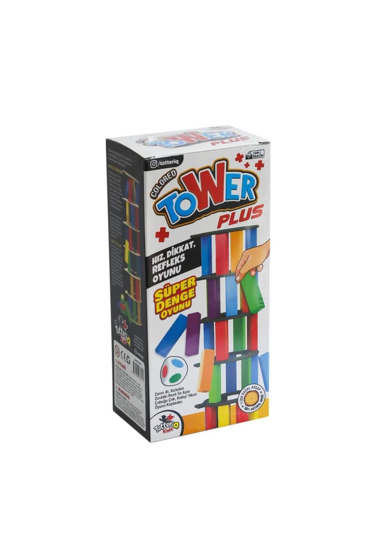 Shop58 HediyeCantam 7317 Renkli Plus Tower Süper Denge Oyunu 54 Adet -Totteriq