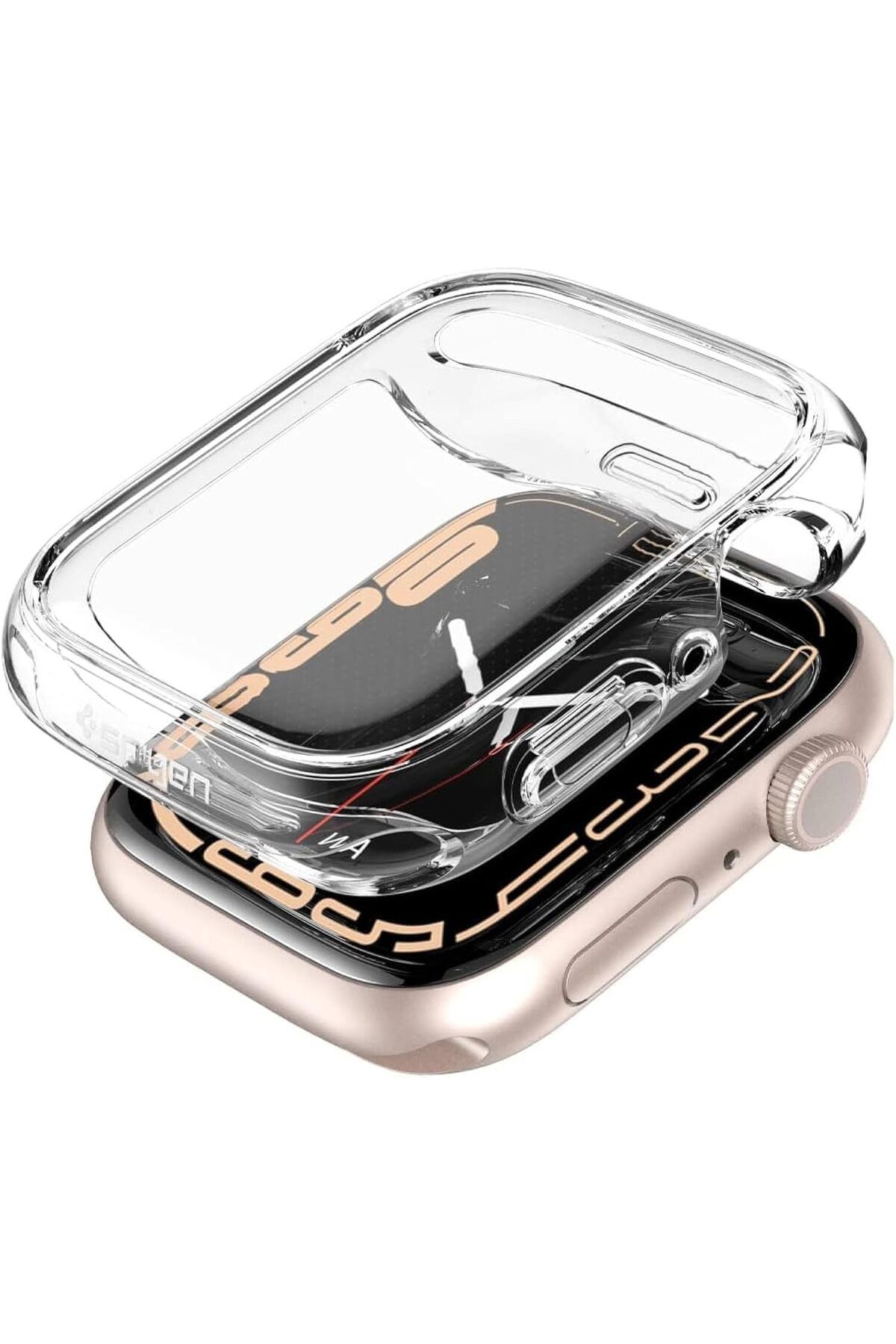 ÇAĞUR Watch 41mm (Seri 9/8/7) Uyumlu Kılıf Ultra Hybrid Crystal Clear -