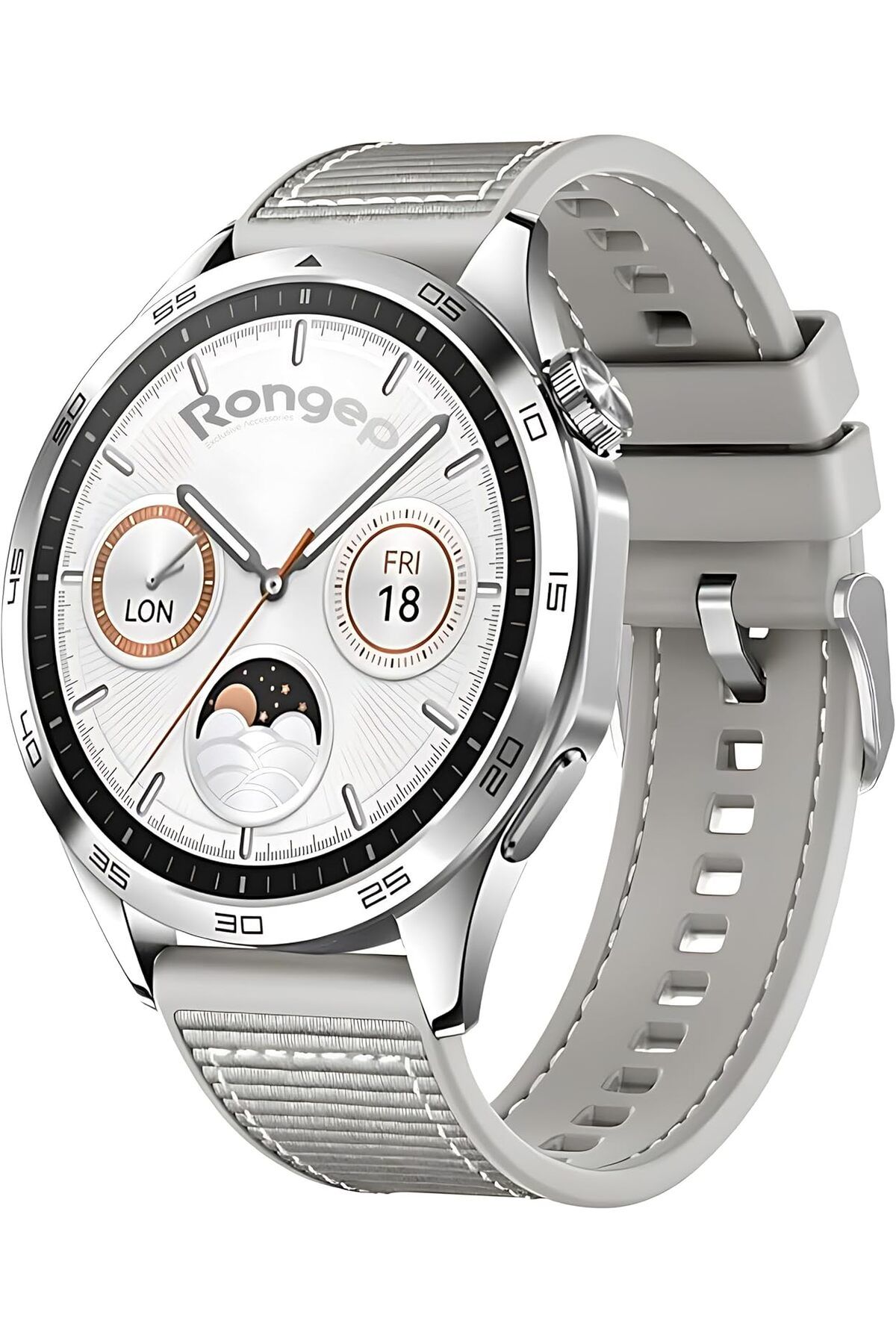 KDROĞLU KDROGLU Üst Yüzeyi Dikiş İşlemeli 22mm Silikon Kordon ile Uyumlu Watch GT5/GT5 Pro/GT4/Watch 4