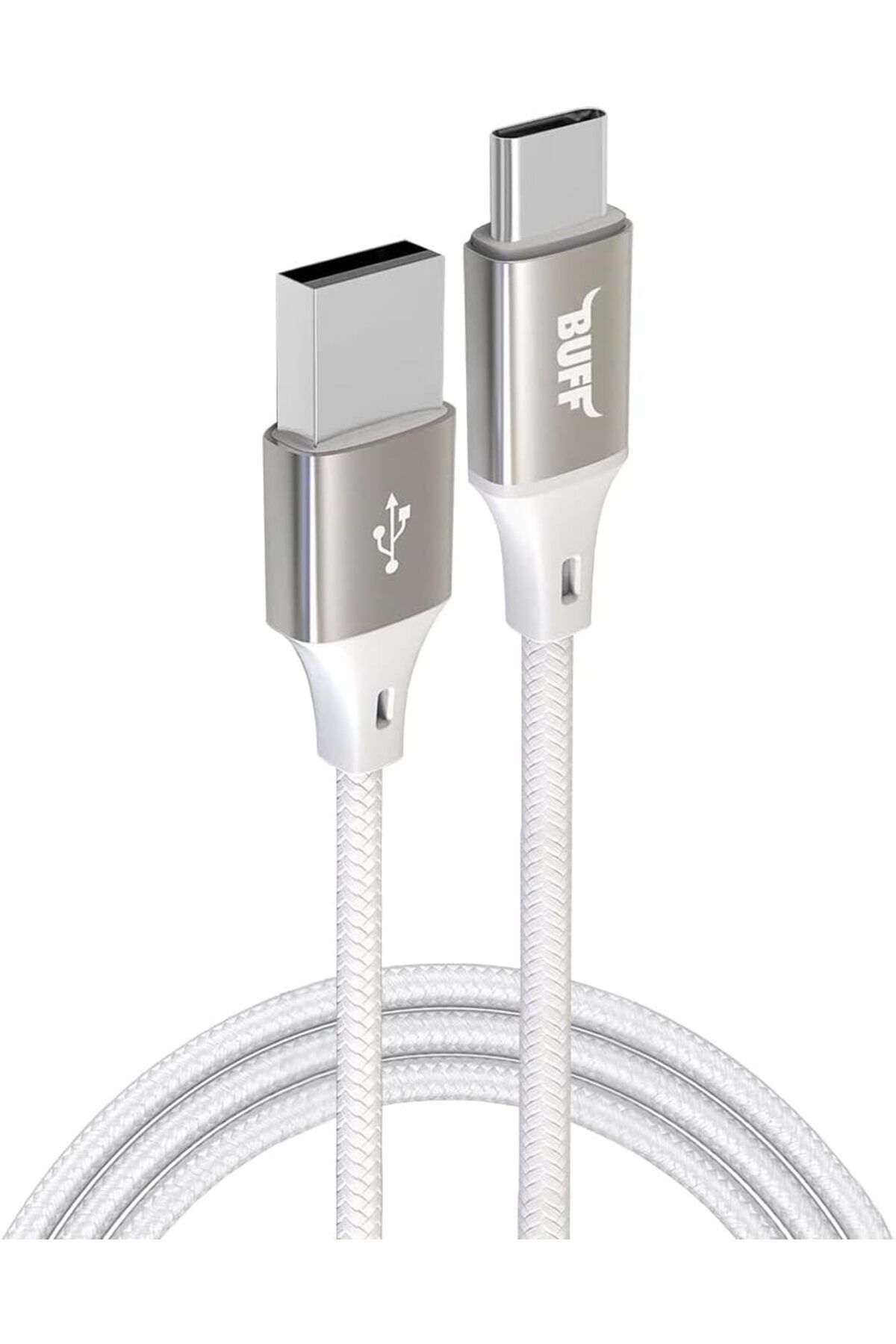 KDROĞLU KDROGLU BL71 USB to Type-C 2.4A 1.2M Örgülü Data ve Şarj Kablosu (Beyaz) New Desing 1109836