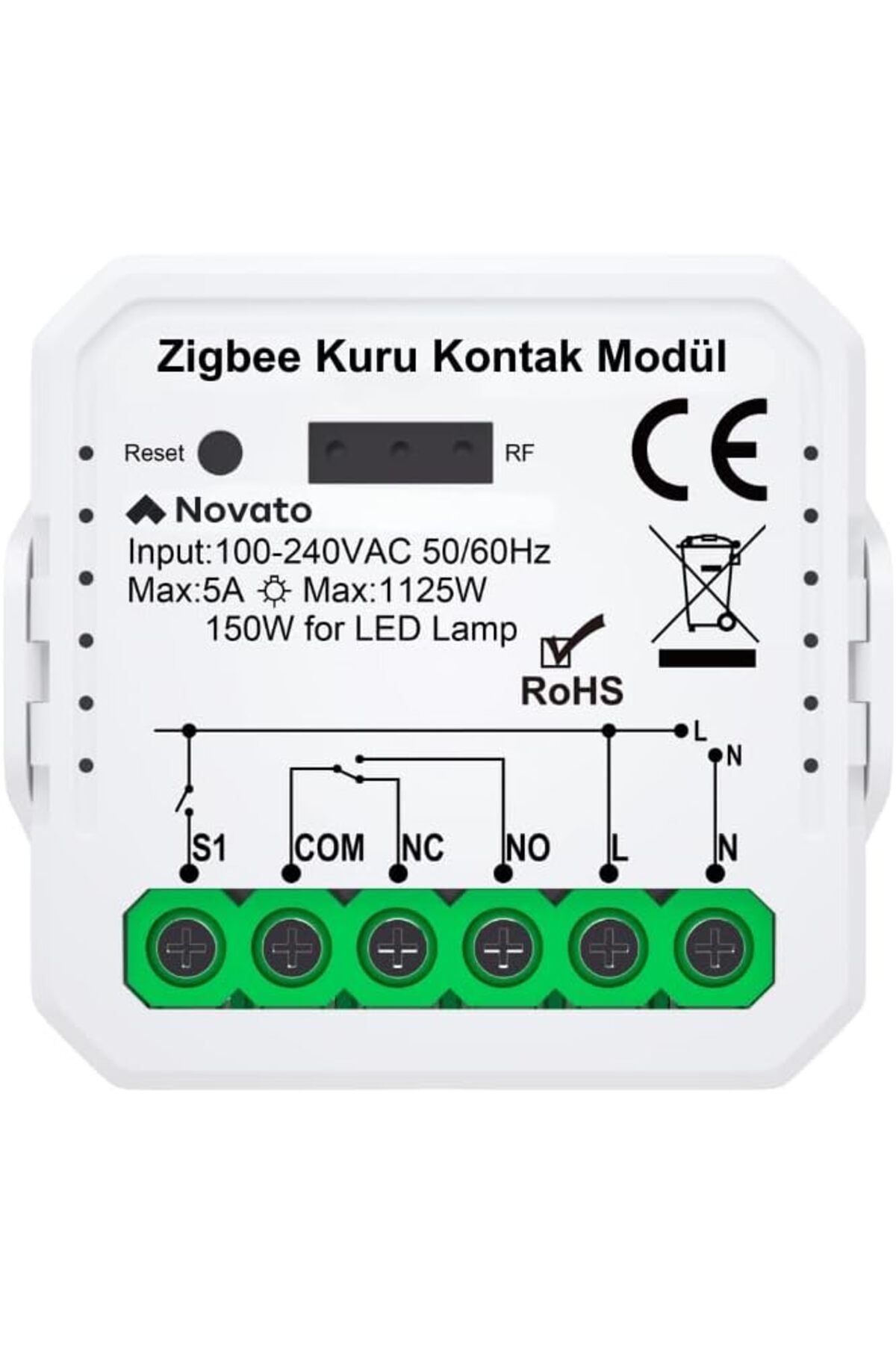 KDROĞLU KDROGLU Tuya Mini Zigbee Kuru Kontak Röle (Tuya, Smart Life, Home Assistant, Zigbee2MQTT Uyumlu) Ne