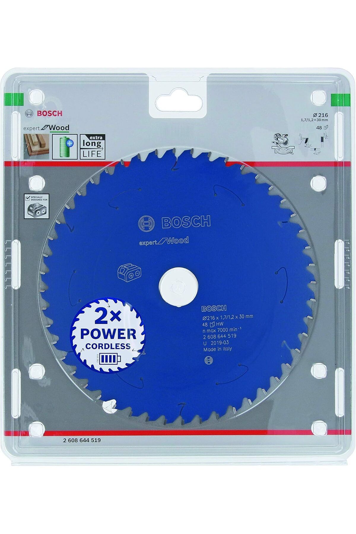DERİK Derik Professional Expert daire testere bıçağı, ahşap için (ahşap, 216 x 30 x 1,7 mm, 48 diş