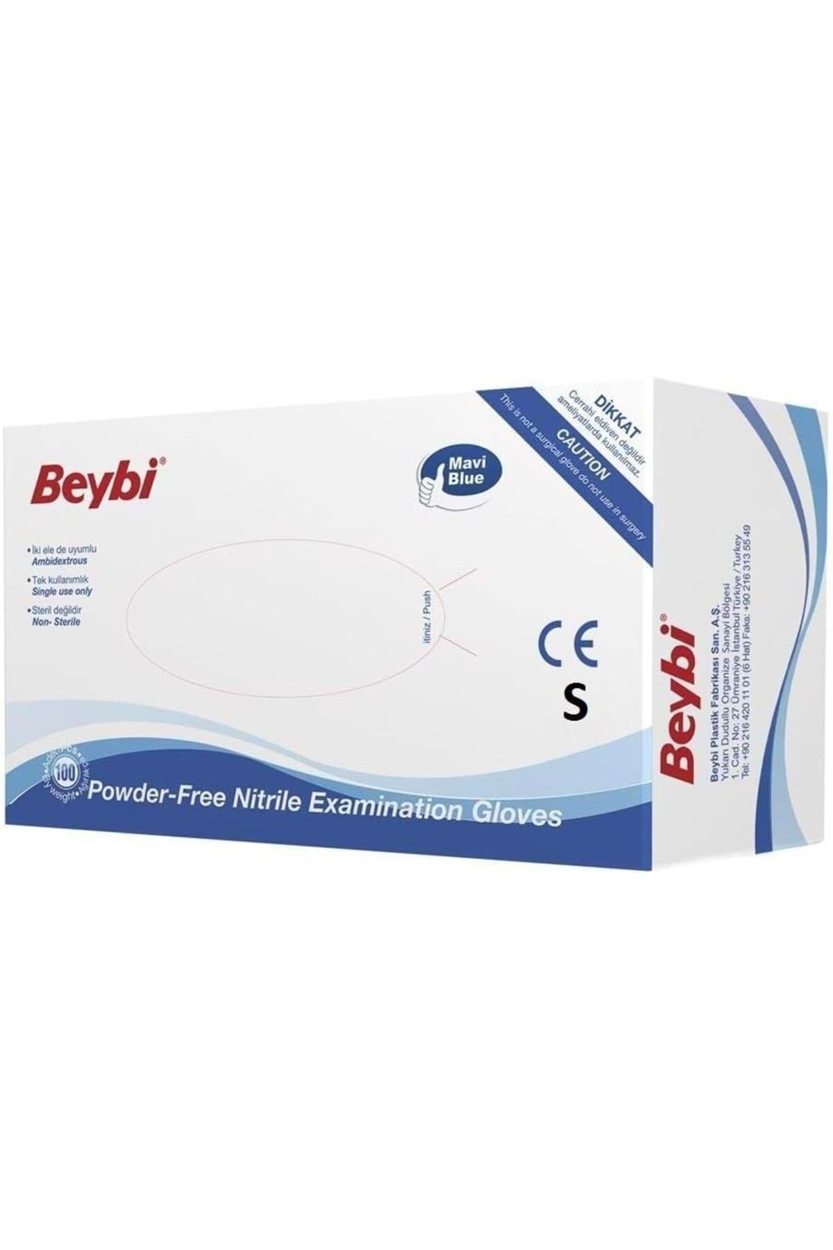 KDROĞLU plamystical Small Mavi Nitril Latex Eldiven 100'lü Paket newing 1139529