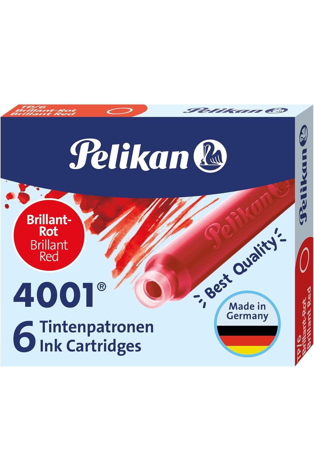 DERİK Derik Kartuş Serisi TP6X Dolma Kalem Kartuşu Kırmızı YENİ 1122015