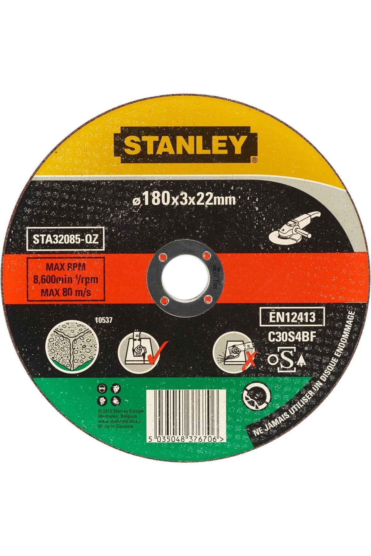DERİK Derik STA32085-QZ Taş Kesim Diski, 180x22x3.2 mm YENİ 1122015