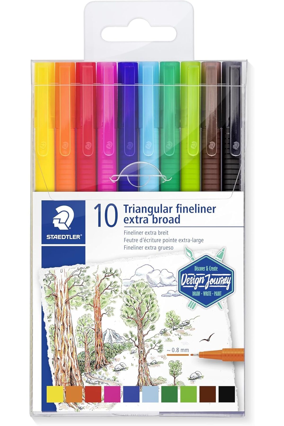DERİK Derik 338 Tb10-C Triplus Broadliner 0.8 Mm 10'Lu Set YENİ 1122015