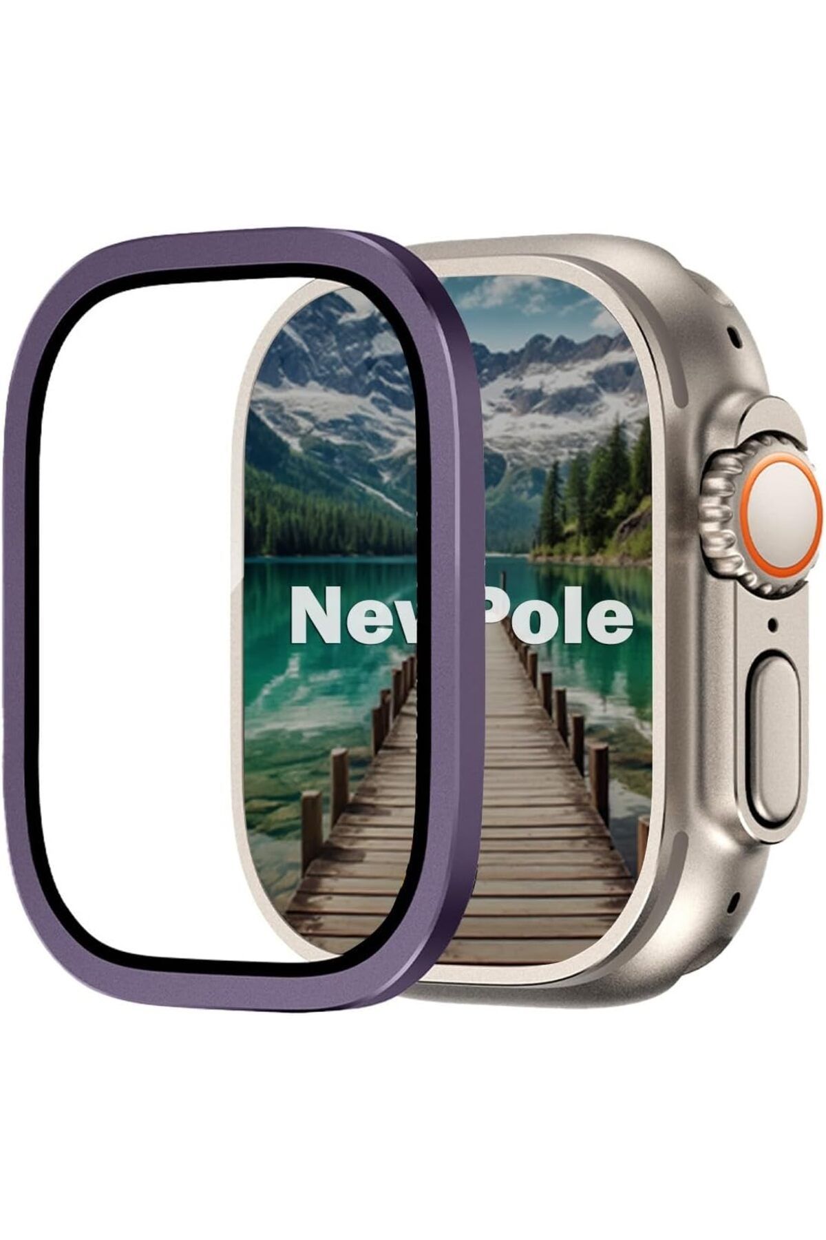 KDROĞLU KDROGLU Ultra/Ultra 2 49mm Aüminyum Çerçeve] NewPole Watch Ekran Koruyucu Watch Ultra 49mm Ekran