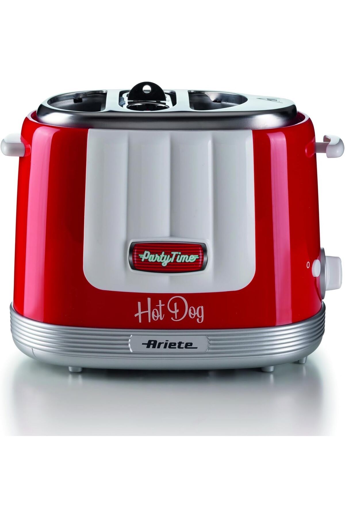 STOREMAX lbstorex Party Time Hot Dog Makinesi Kırmızı 0206/00-650 Watt, 2 Sosis ve 2 Sandwich Ekmeğini Ay