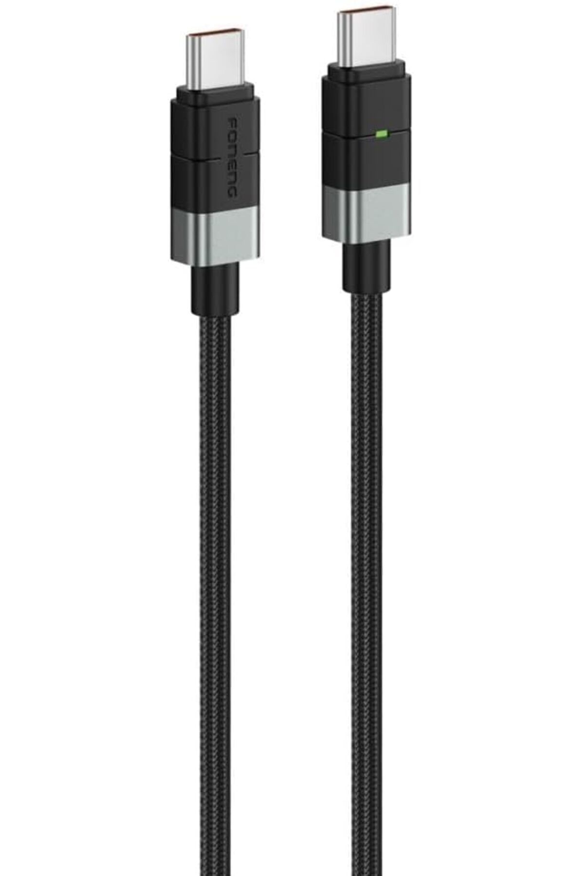 KDROĞLU KDROGLU XS03 240W Led Işıklı Type-c To Type-C Şarj Ve Data Kablosu İp Örgülü New Desing 1109
