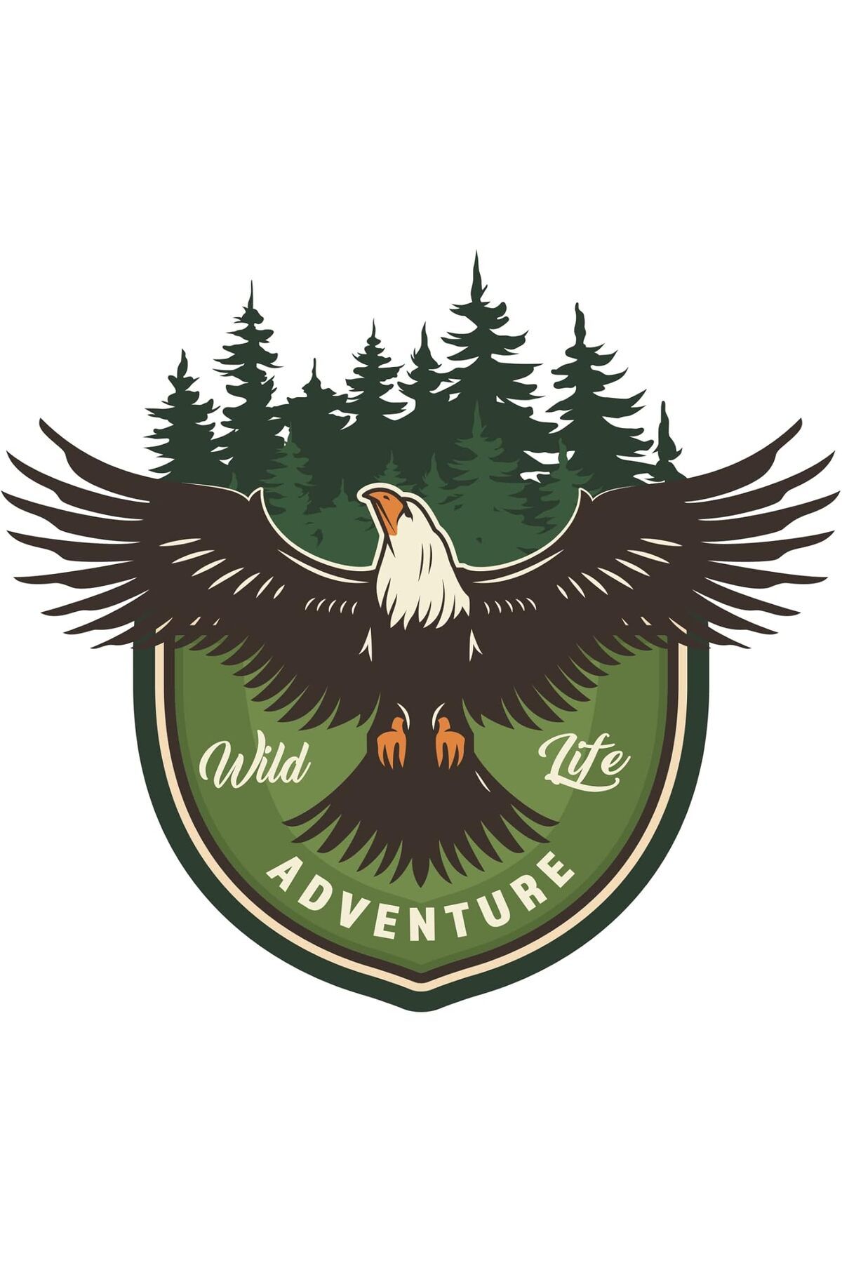 DERİK Derik Aksesuar Adventure Camping Off Road Sticker Kartal Eagle Sticker 11 x 10 cm YENİ 1122015