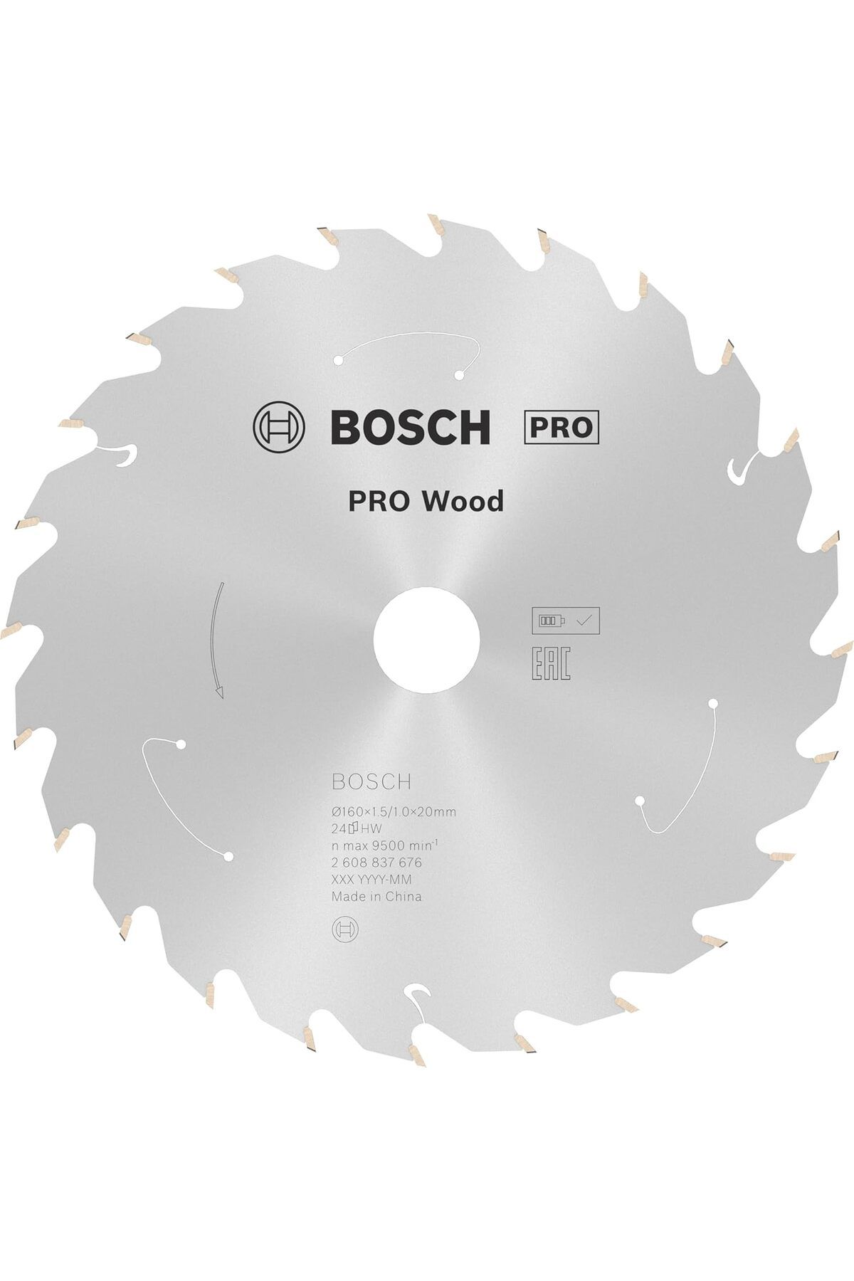 KDROĞLU KDROGLU Professional Daire testere bıçağı, standart ahşap için (ahşap, 160 x 20 x 1,5 mm, 24