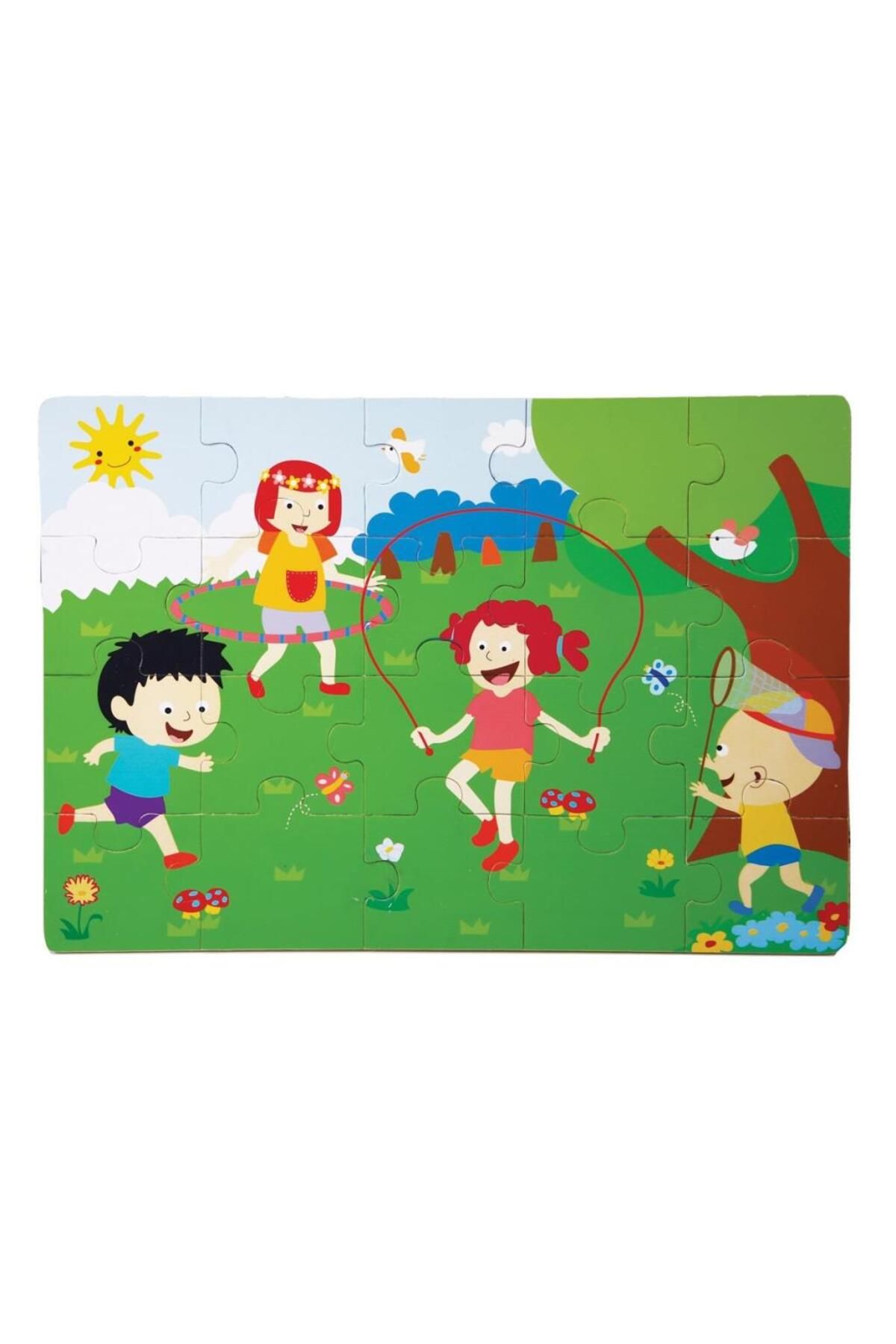 Shop58 HediyeCantam 1276-CS Chiva, İlkbahar Ahşap Yer Puzzle