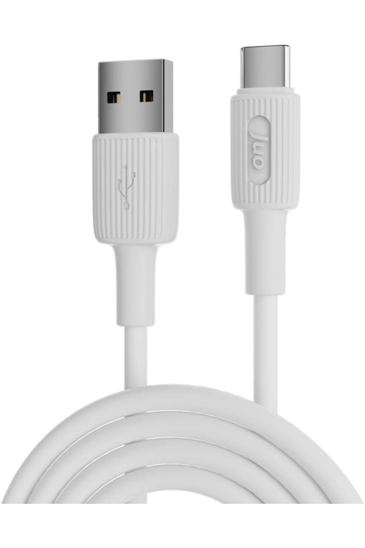 DERİK Derik 12W USB-A to Type-C Silikon Hızlı Şarj ve Data Kablosu Beyaz 1 Metre YENİ 1122015