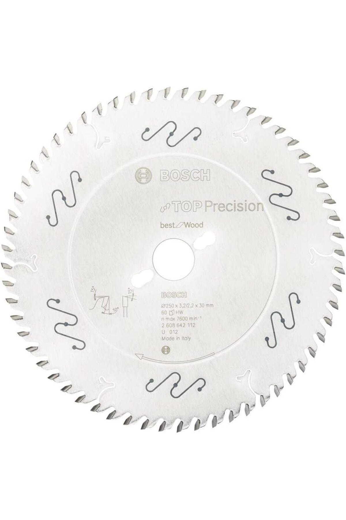 ÇAĞUR çağur Professional Accessories Dairesel Testere Bıçağı Top Precision Wood, 250 x 30 x 3,2 mm,