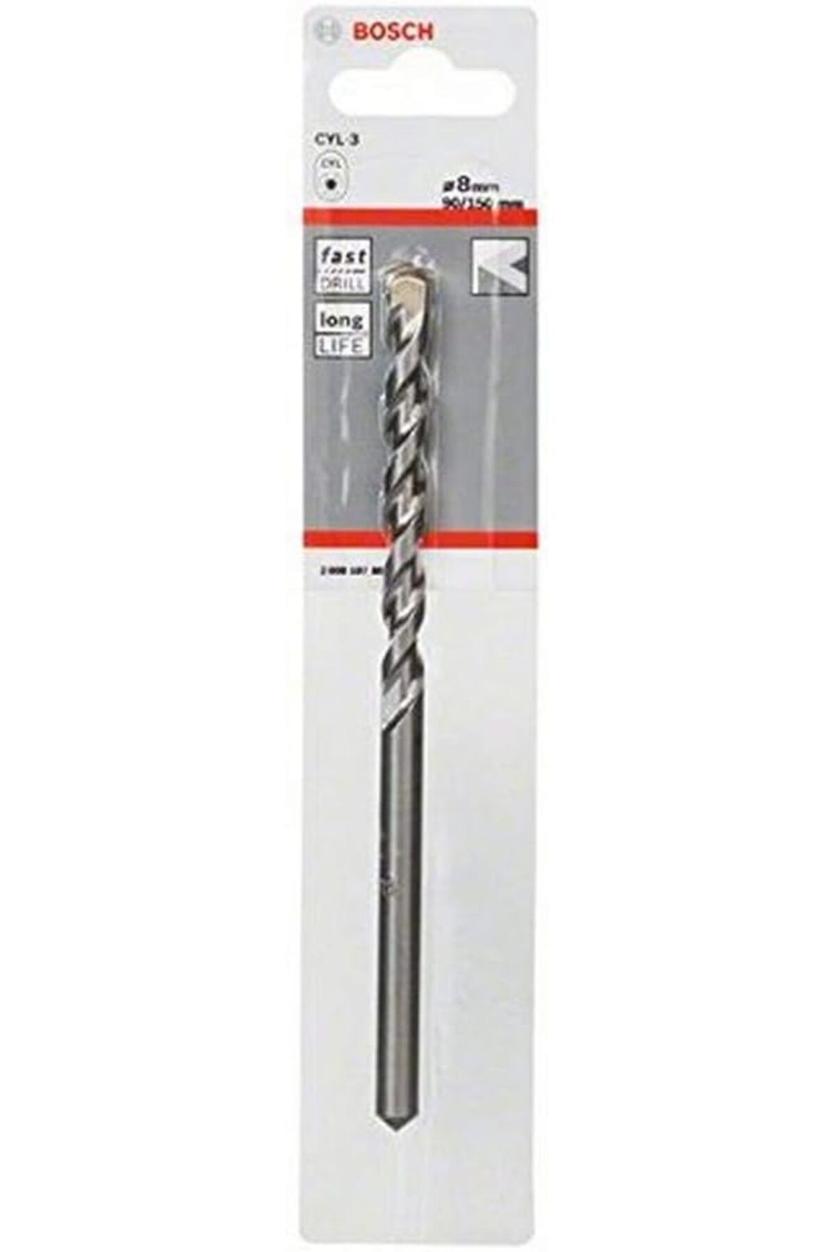 DERİK Derik Professional Matkap Ve Kırıcı Delici Uçları, Taş Ve Beton, Gri, Durchmesser-8 mm/Gesamtl