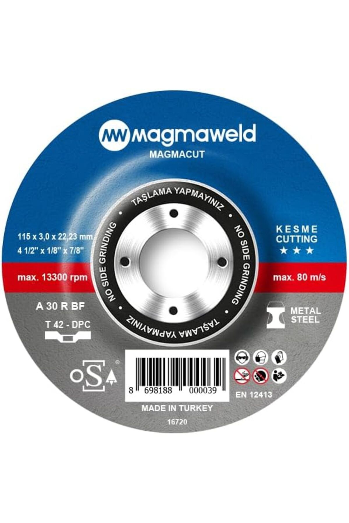 KDROĞLU KDROGLU Magmacut-Bombeli 115x3.0x22 mm 25 Adet New Desing 1109836