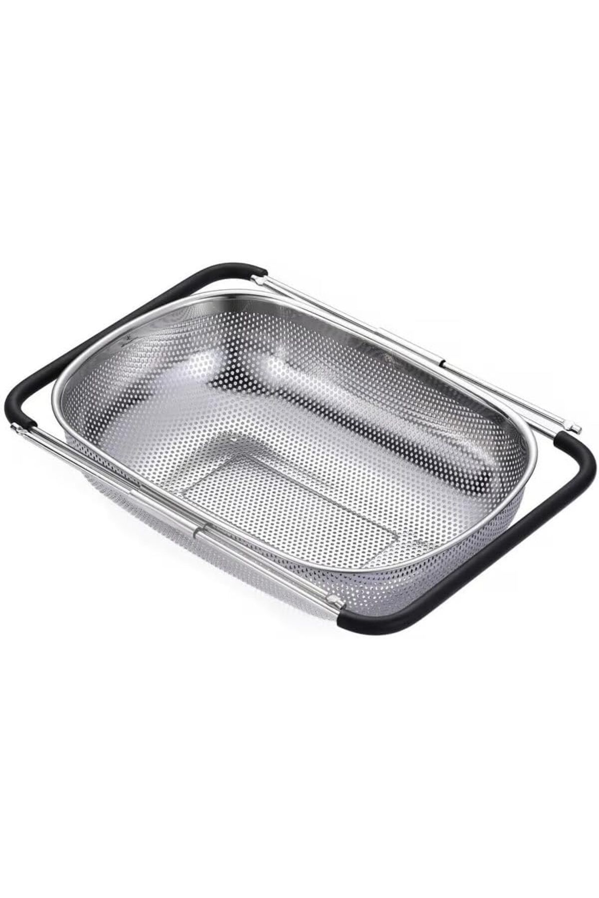 KDROĞLU KDROGLU Ayarlanabilir Paslanmaz Çelik Süzgeç 24 x 34 cm, Lavabo Üzeri Çok Amaçlı Mutfak Süzg