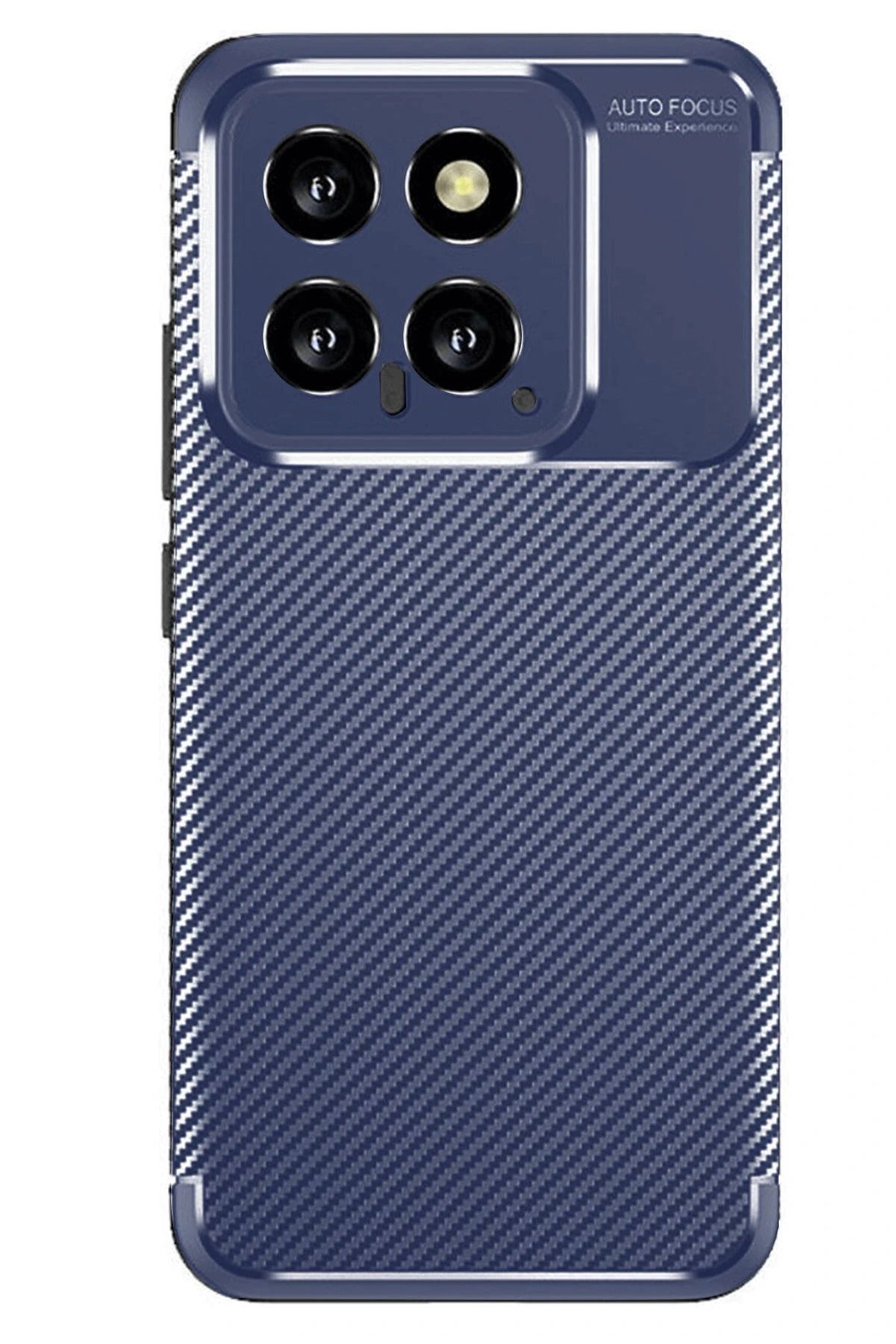 NewFace Xiaomi Mi 14T Kılıf Auto Focus Karbon Kapak - Lacivert BSTMY