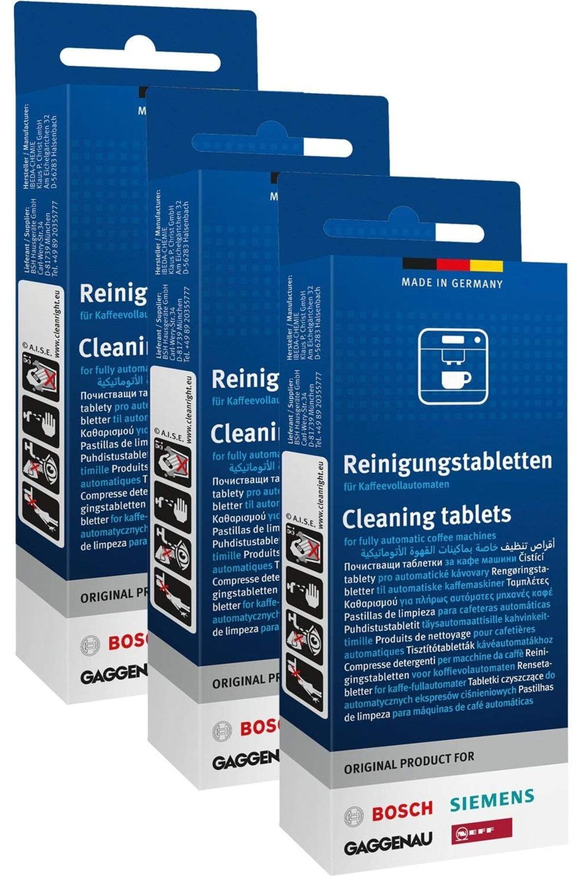 STOREMAX EMN 3 x 10 temizleme tableti Siemens temizleme tabletleri kahve makinesi 310575 00310575 311769 003