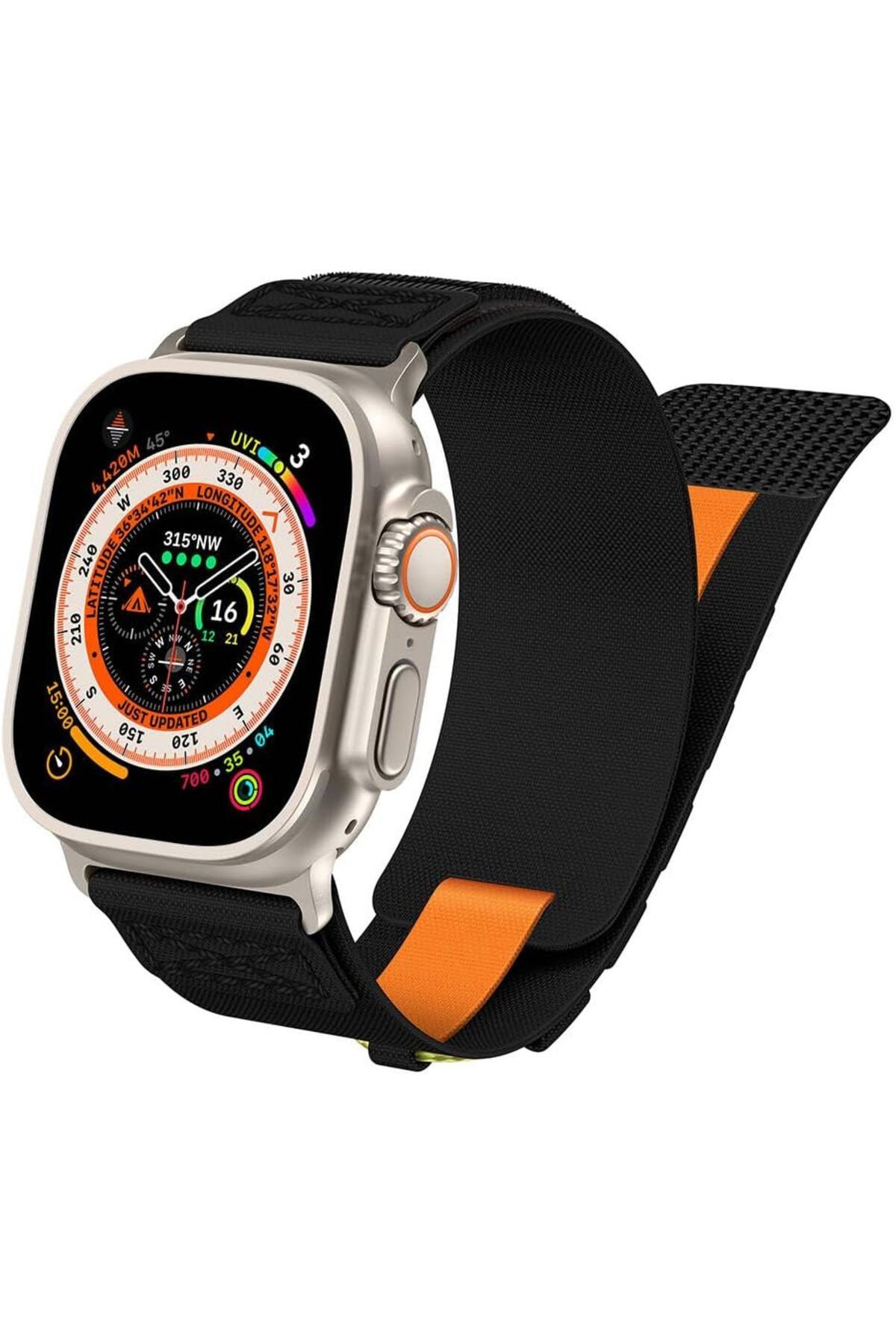 salesalbutik Apple İle Uyumlu Watch 42mm KRD-99 Hasır Kordon Siyah