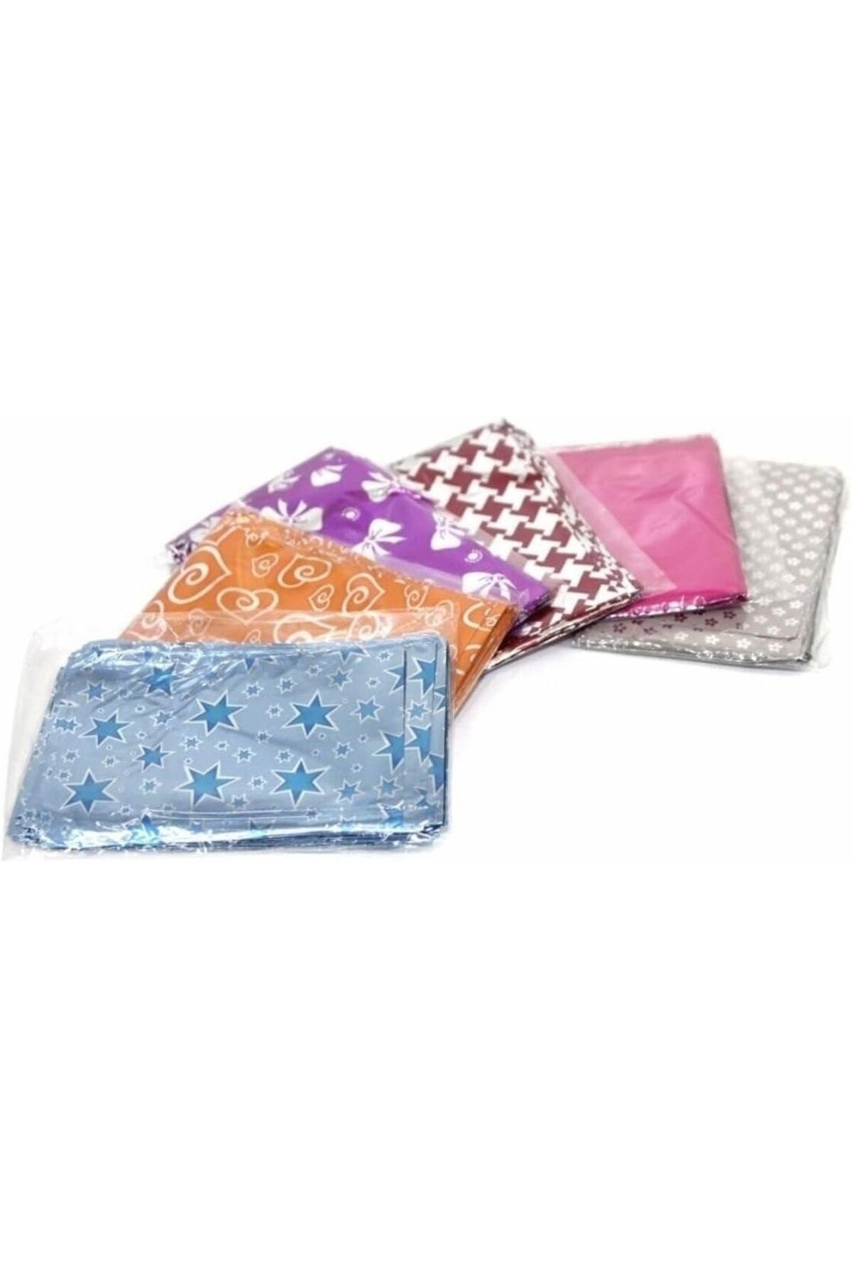 KDROĞLU KDROGLU Hediye Poşet Paketi 10x12cm Kendinde Bantlı Renkli Hediye Paketi 100'lü New Desing 110983