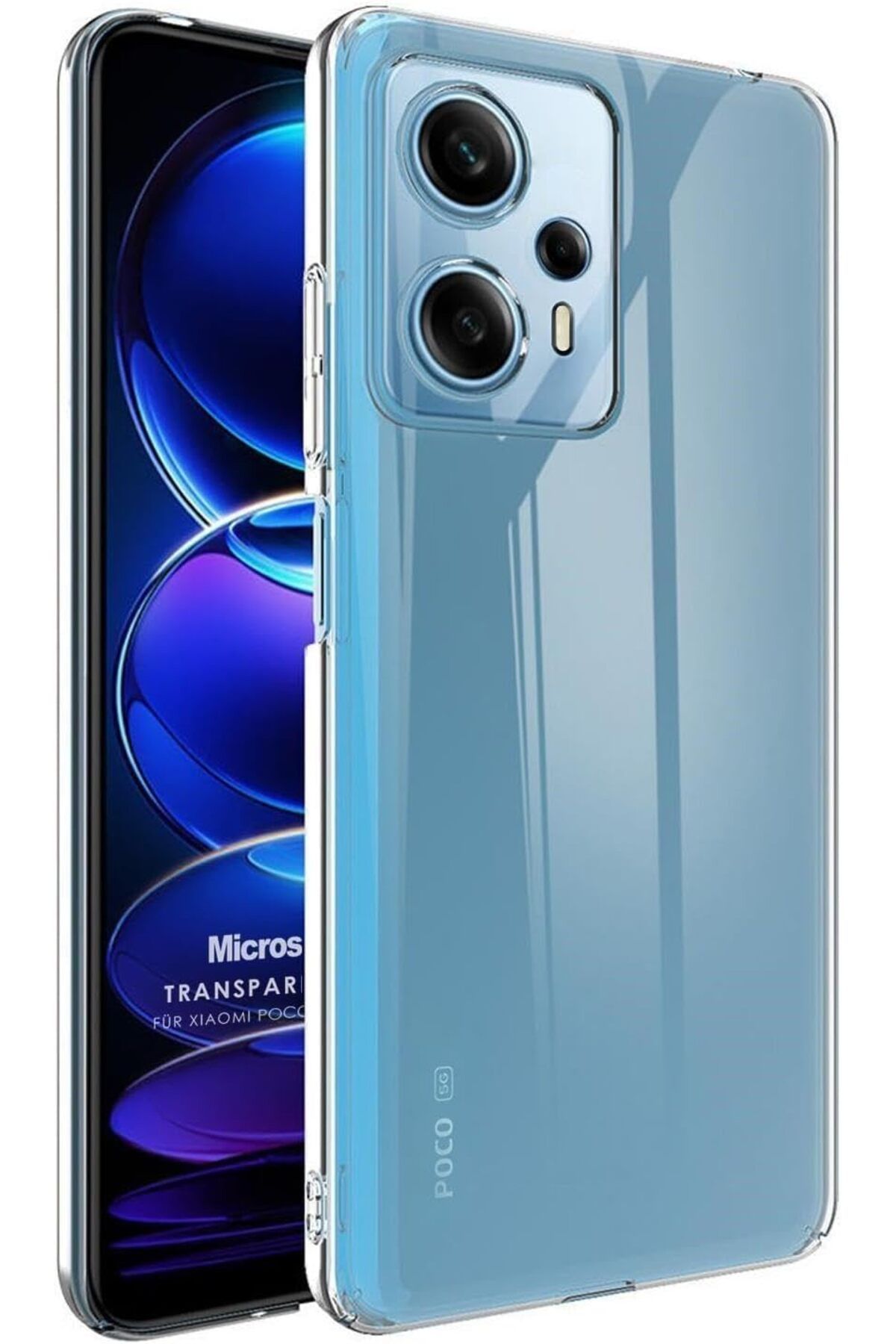 KDROĞLU KDROGLU Xiaomi Poco F5 Kılıf Transparent Soft Şeffaf [Poco F5 ile Uyumlu Kılıf - Şeffaf] New D