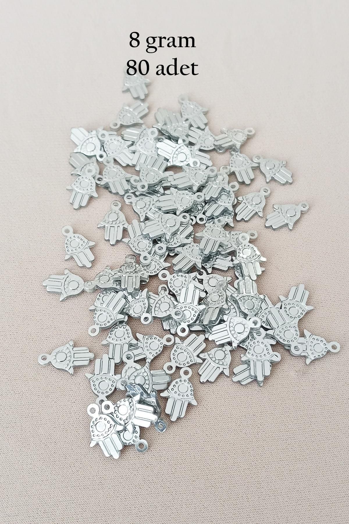 MBB ETİCARET Oya Abiye Bileklik Kolye Pleksi Metalik Plastik Pul Gümüş Renk 8 gram 80 adet - BNC526