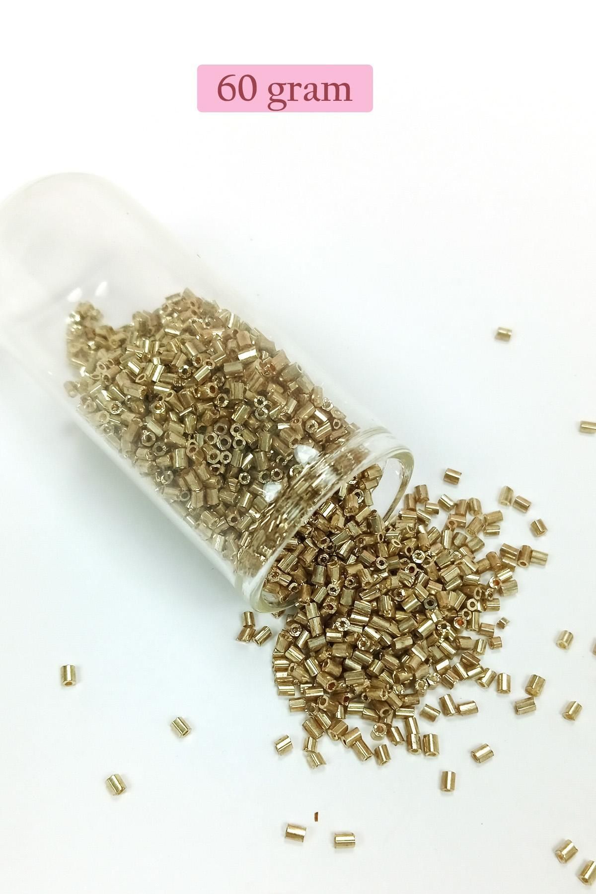 MBB ETİCARET Kesme Cam Boncuk 2mm - 60 Gram - Gold - BNC356