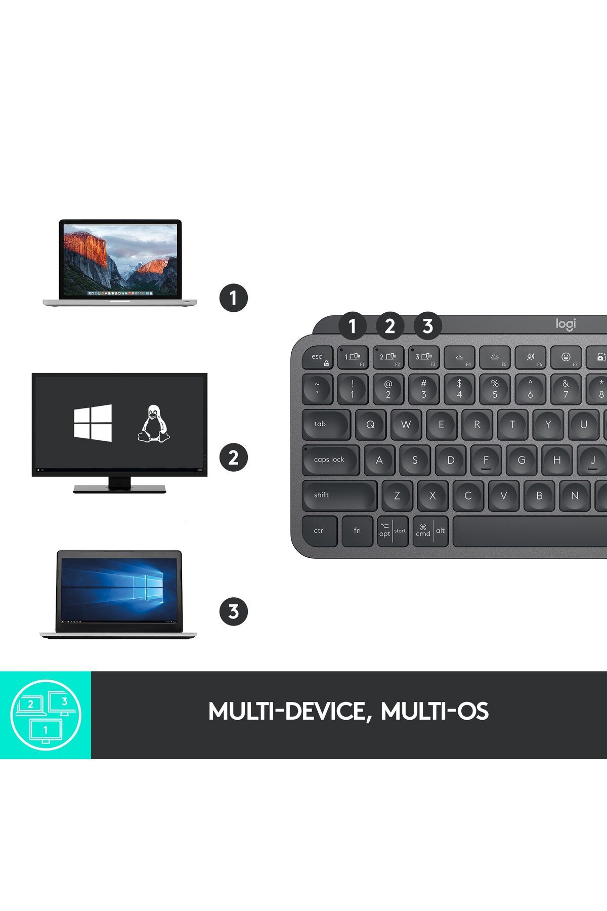 logitech-Logitech MX Keys Mini illuminated keyboard 8