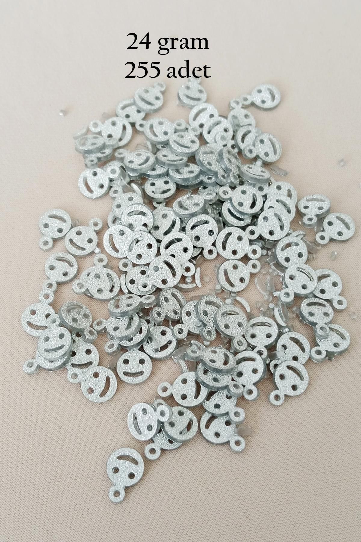 MBB ETİCARET Oya Abiye Bileklik Kolye Pleksi Metalik Plastik Pul Gümüş Renk 24 gram 255 adet - BNC585