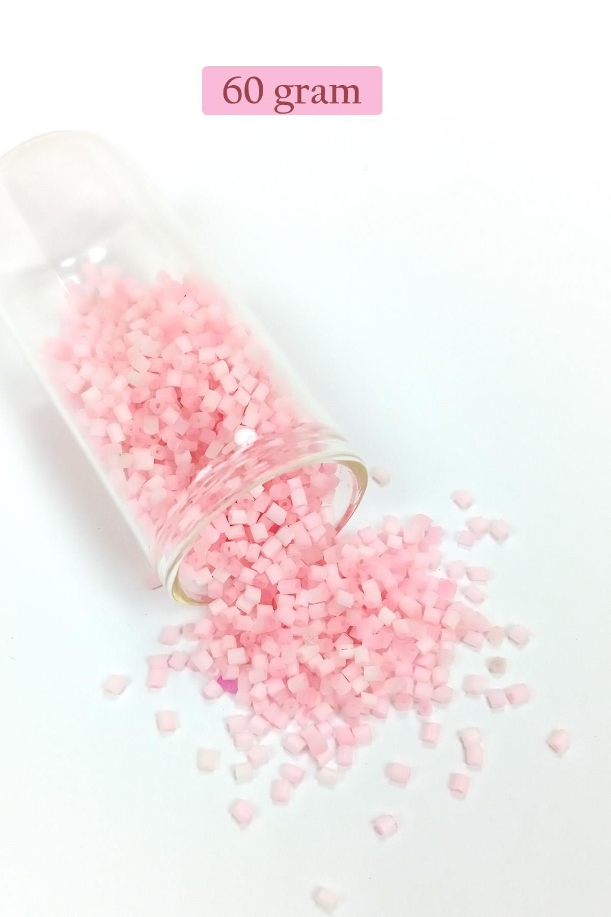 MBB ETİCARET Kesme Cam Boncuk 2mm - 60 Gram - Şeker Pembe - BNC398