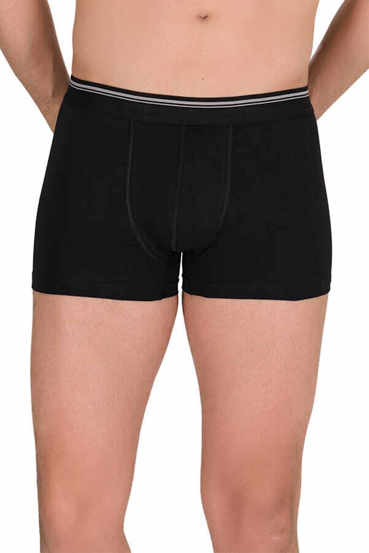 MBB ETİCARET Likralı Erkek Boxer Şort Siyah 1097B
